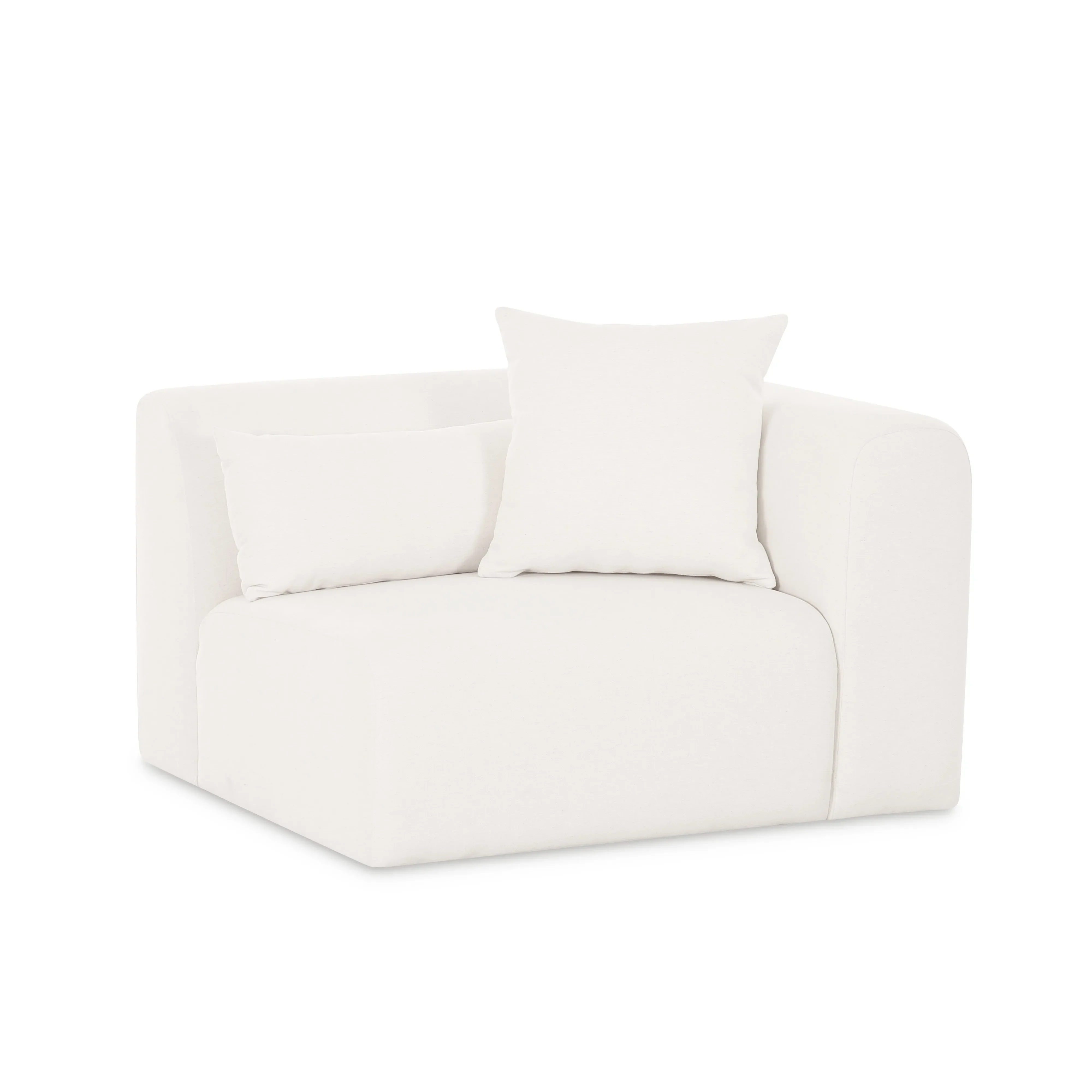 Tarra Cream Performance Chenille Modular Corner Chair - Image 2