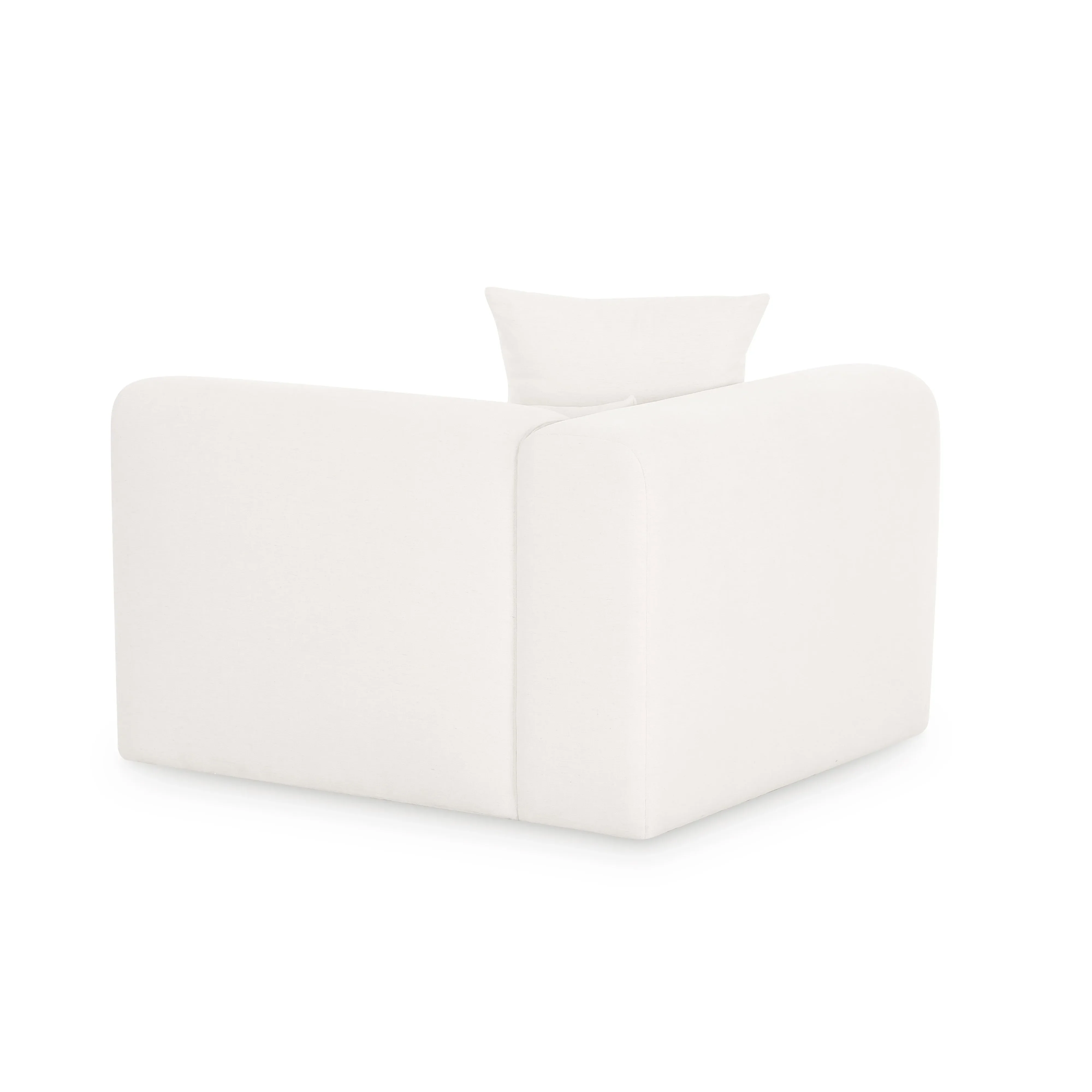 Tarra Cream Performance Chenille Modular Corner Chair - Image 7