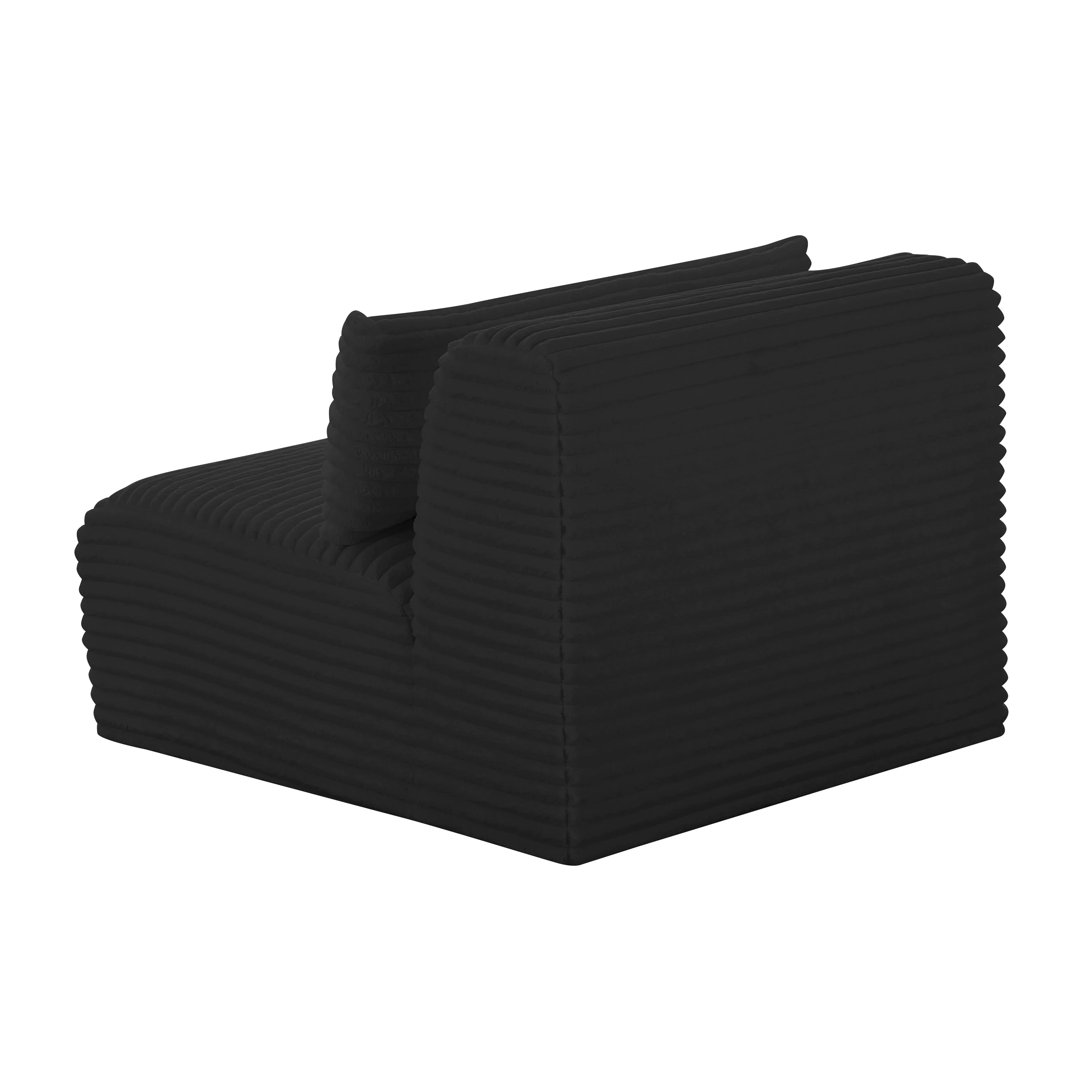 Tarra Fluffy Oversized Corduroy Modular Armless Chair - Image 10