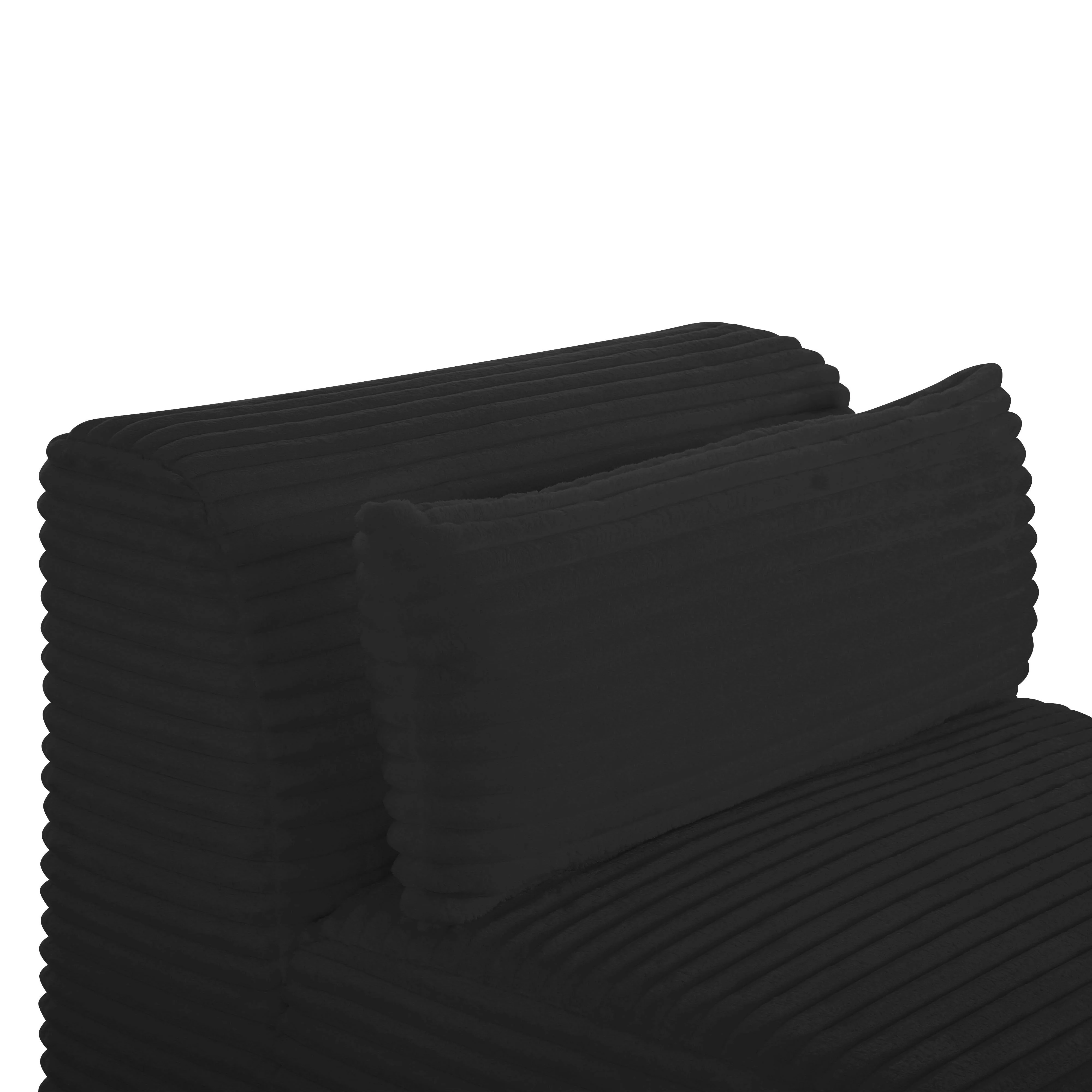 Tarra Fluffy Oversized Corduroy Modular Armless Chair - Image 11