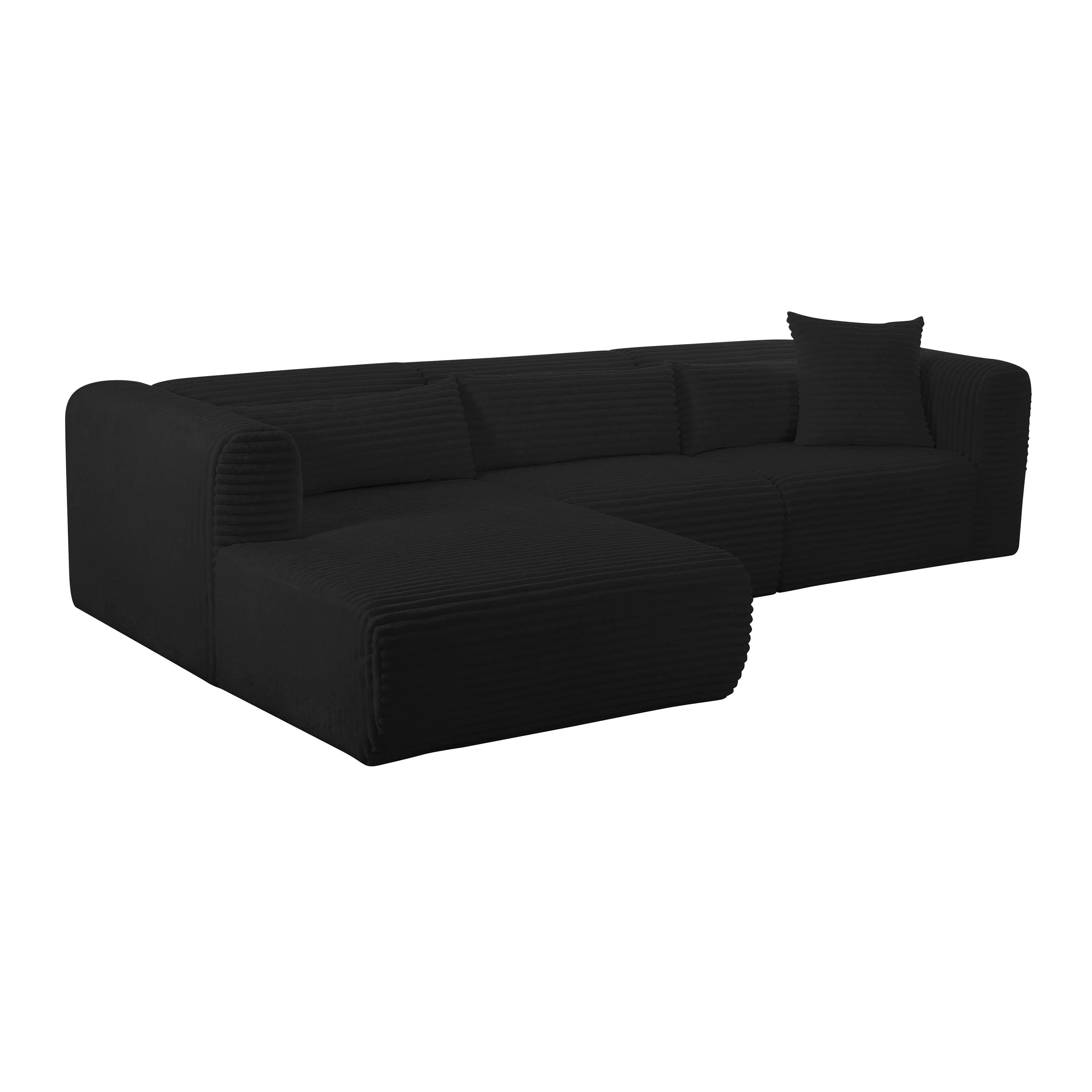 Tarra Fluffy Oversized Corduroy Modular Sectional - Image 21