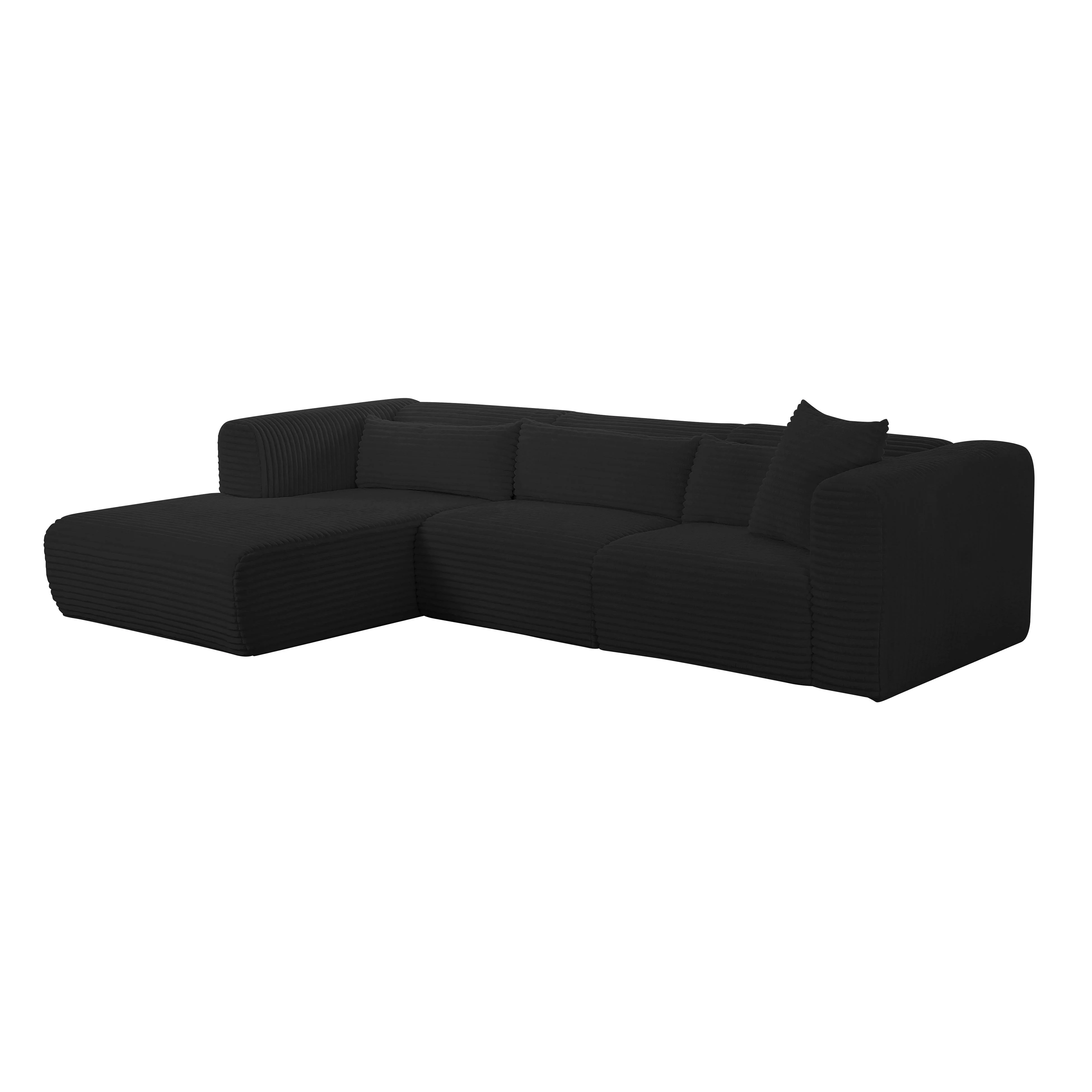 Tarra Fluffy Oversized Corduroy Modular Sectional - Image 24