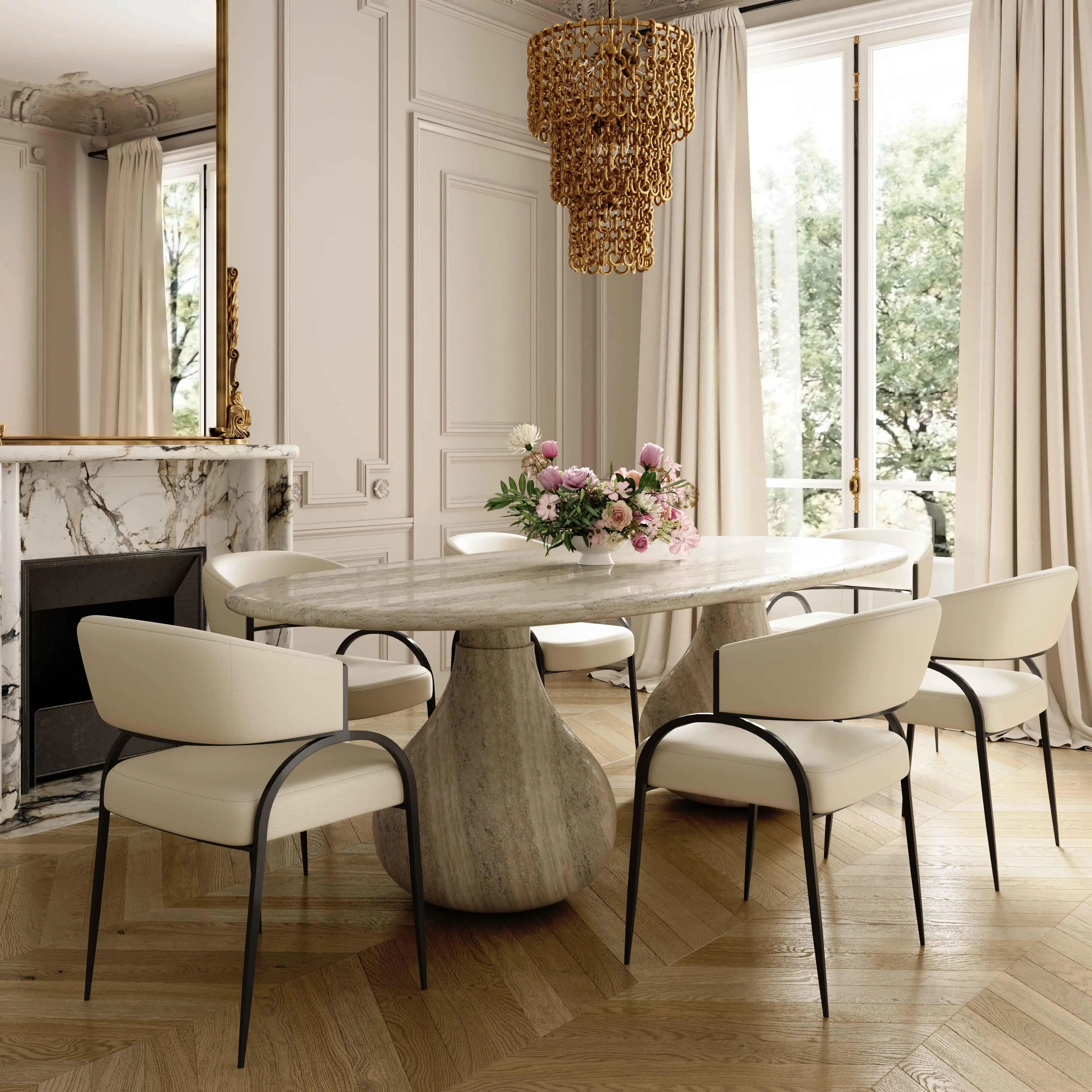 Tatum Performance Vegan Leather Dining Chair - Image 2