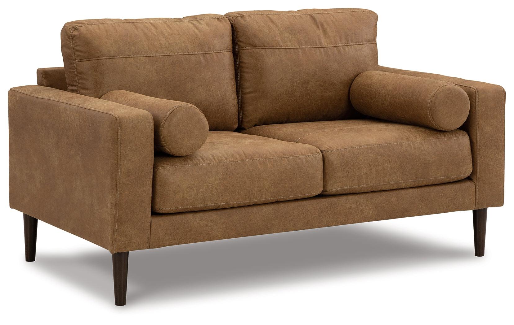 Telora Caramel Loveseat - Image 2