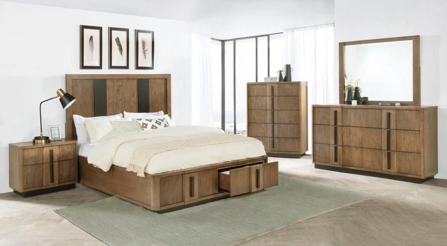 Terrace Ash Brown 5-piece Queen Bedroom Set