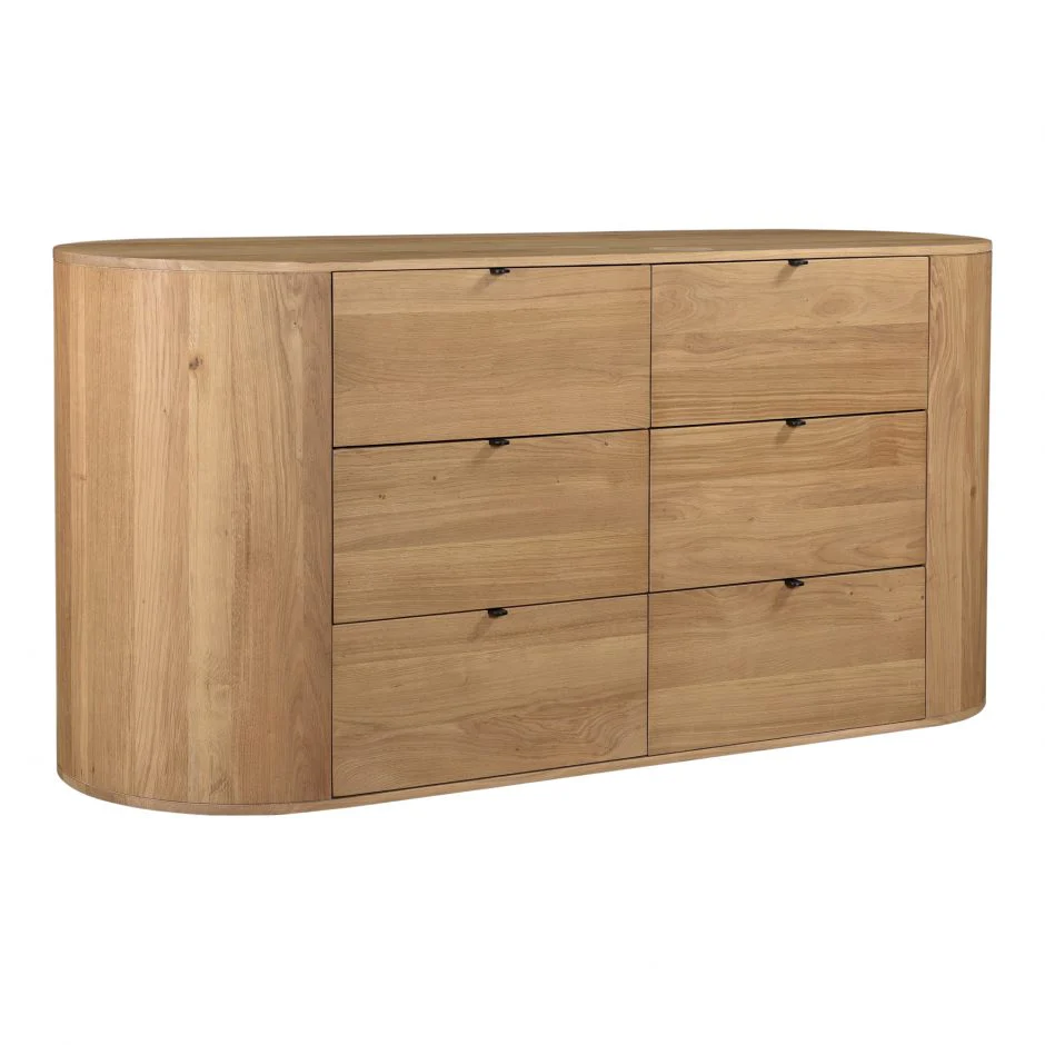Theo 6 Drawer Dresser Natural - Image 2