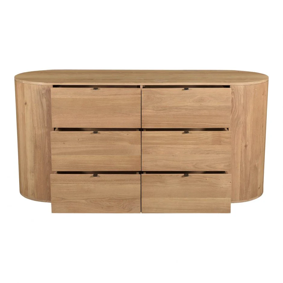 Theo 6 Drawer Dresser Natural - Image 4