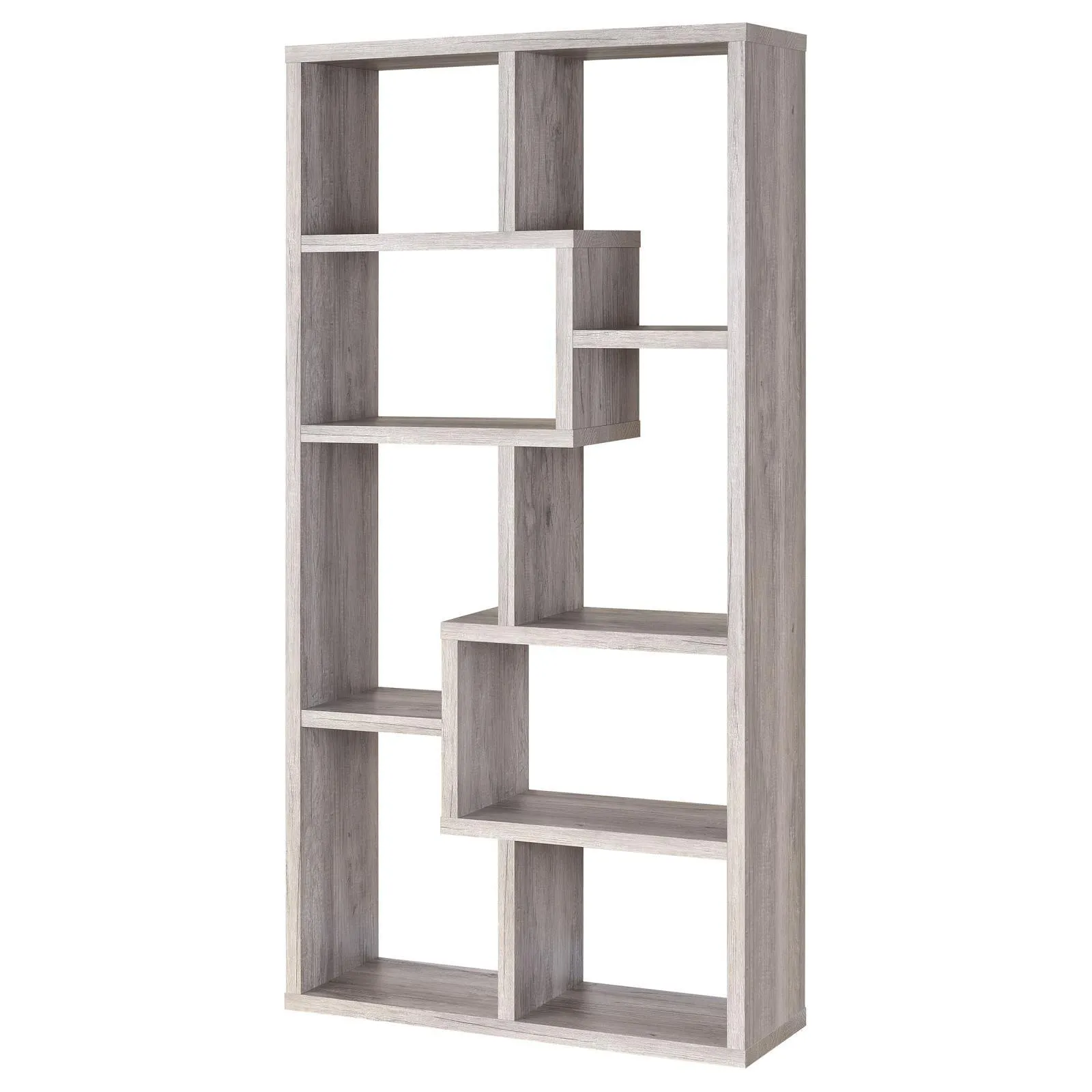 Theo Gray Driftwood 10-Shelf Bookcase - Image 4