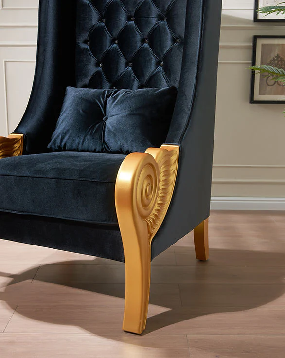 Throne 62.5" Tall Black Chair - Image 2