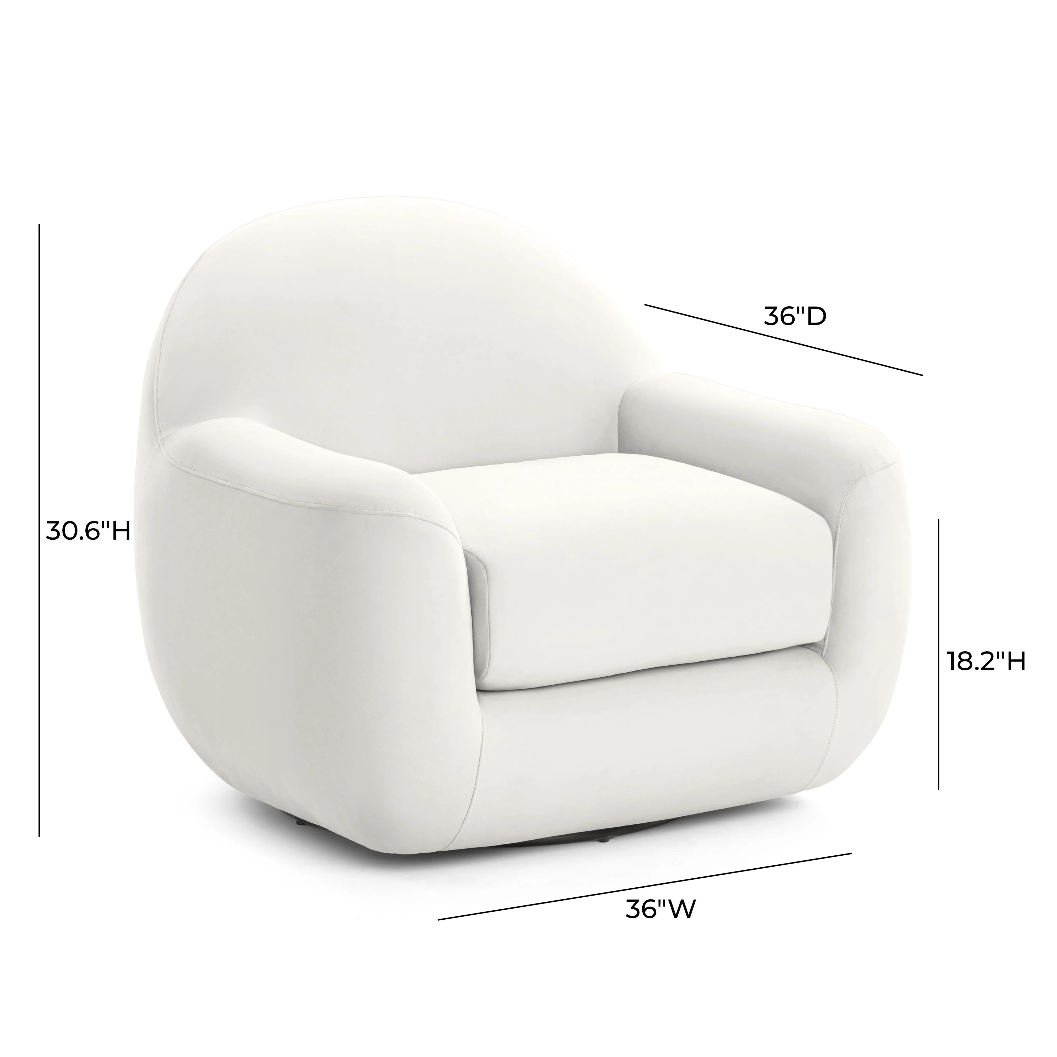 Tiago Performance Velvet Swivel Accent Chair - Image 13
