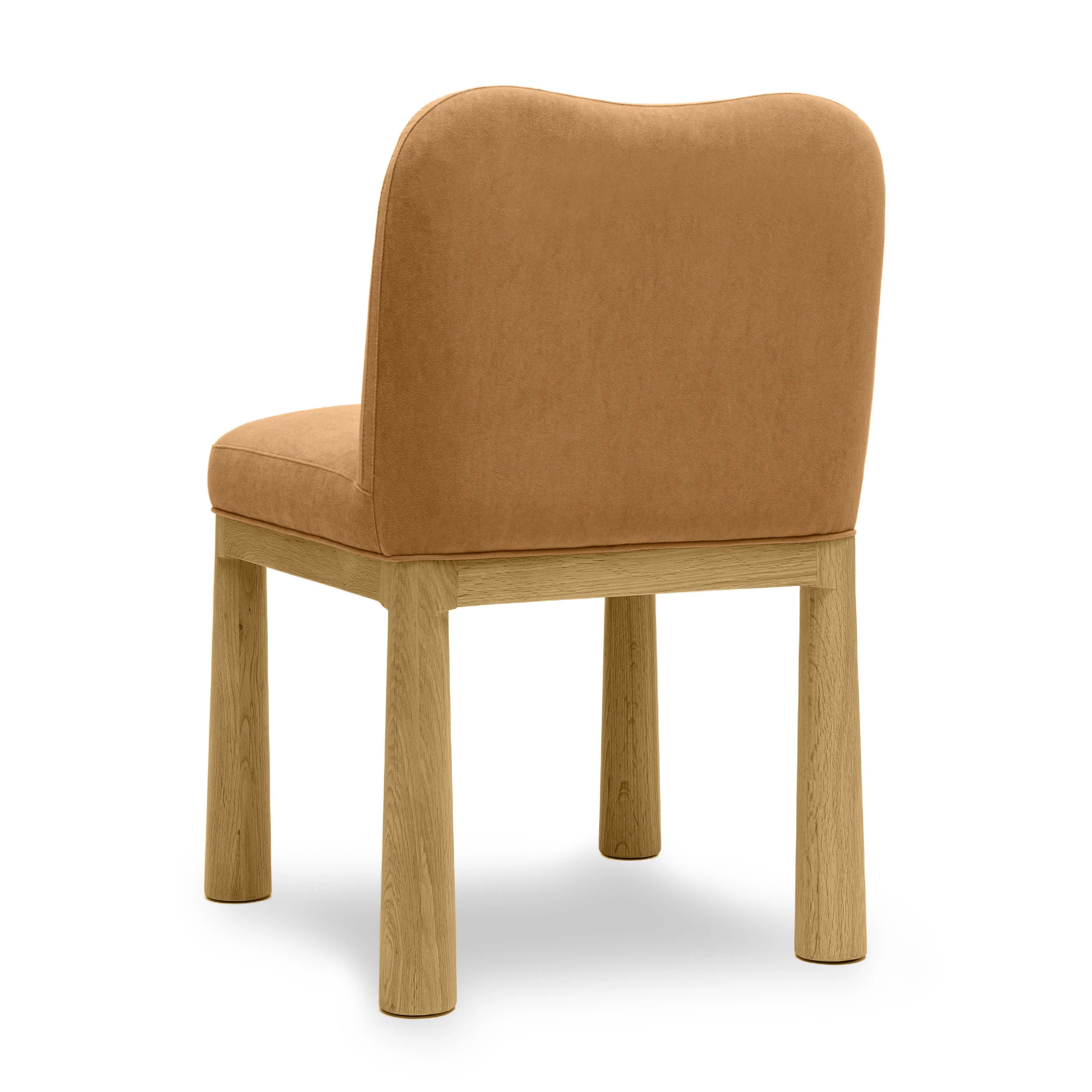 Tiara Performance Velvet and Oak Dining Chair - Image 4