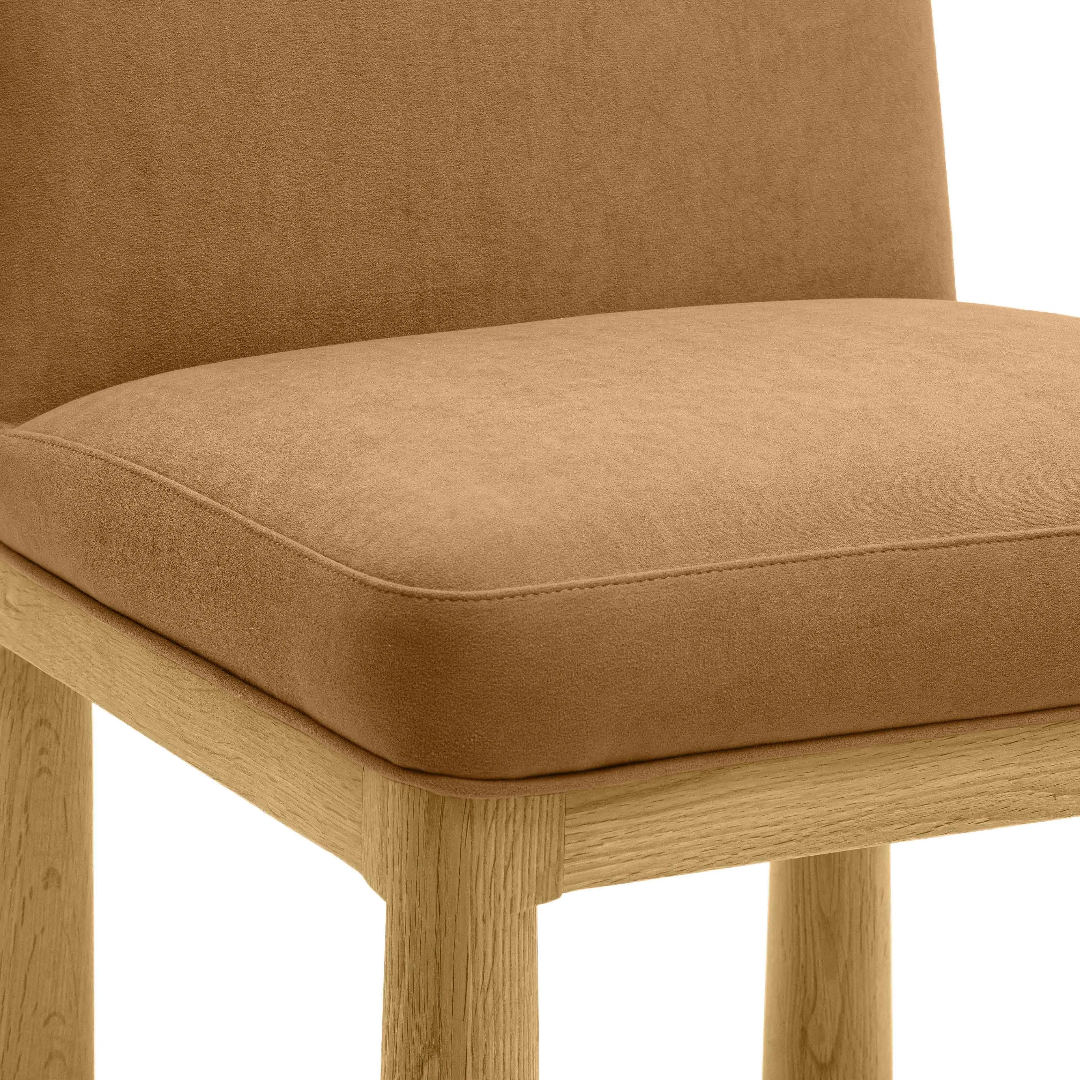 Tiara Performance Velvet and Oak Dining Chair - Image 5