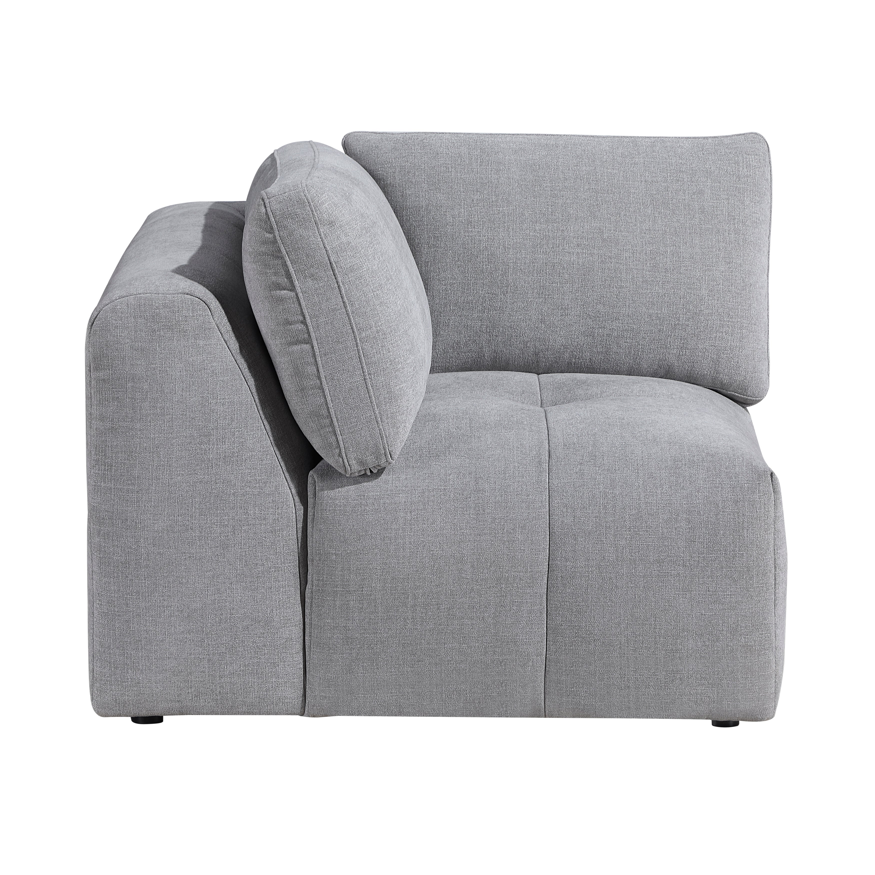 Tidal Gray 5-Piece Modular Sectional with Ottoman - Image 10