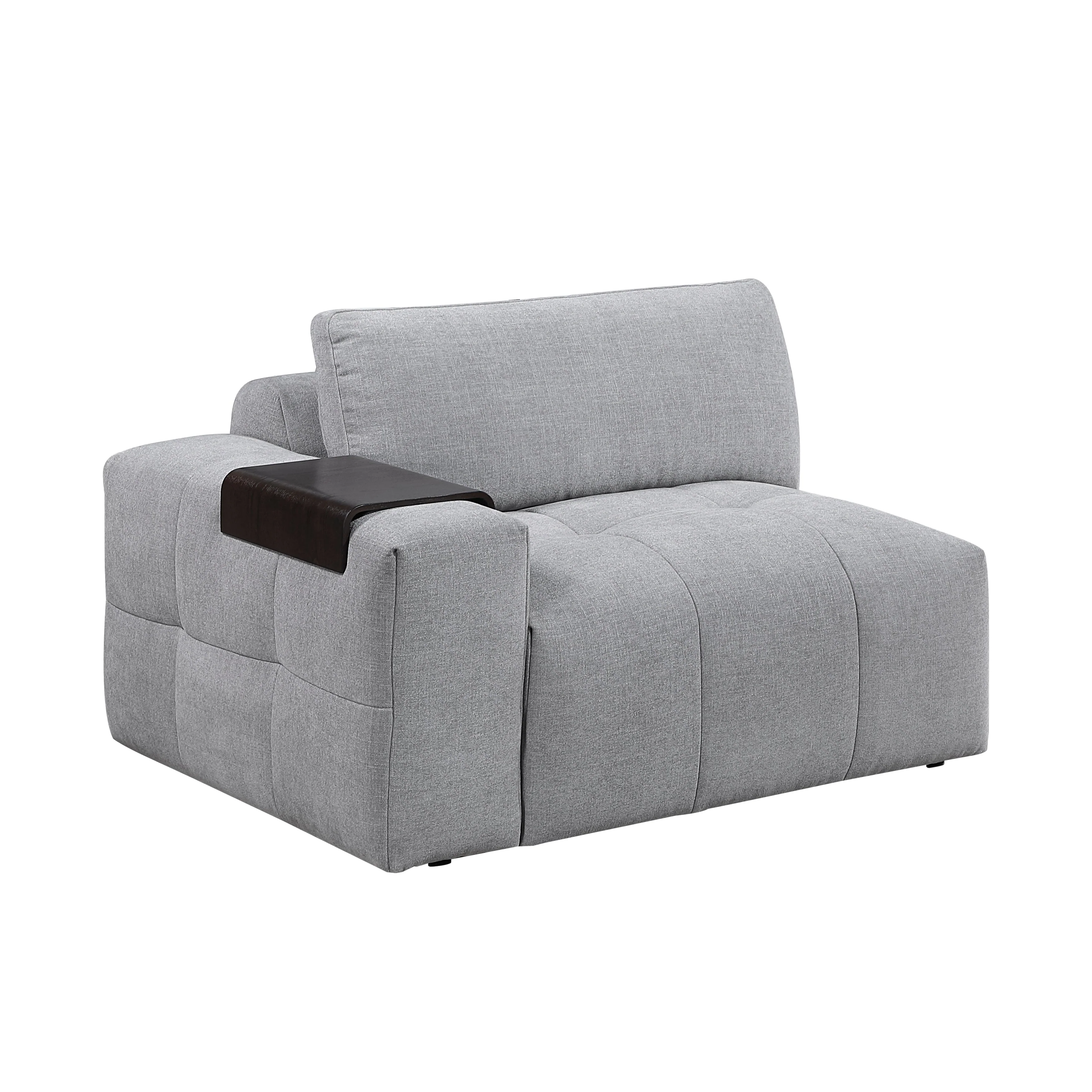 Tidal Gray 5-Piece Modular Sectional with Ottoman - Image 6