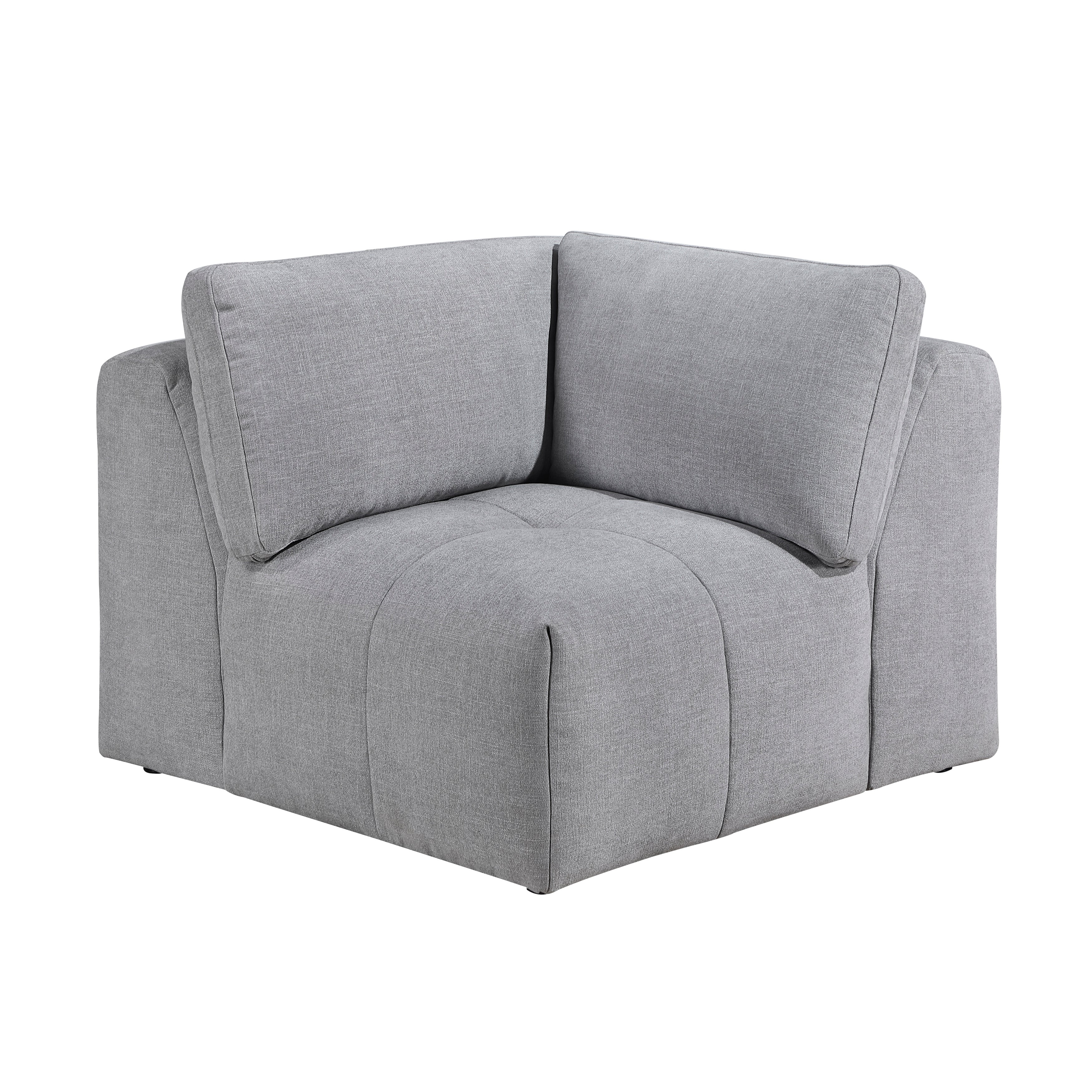 Tidal Gray 5-Piece Modular Sectional with Ottoman - Image 9