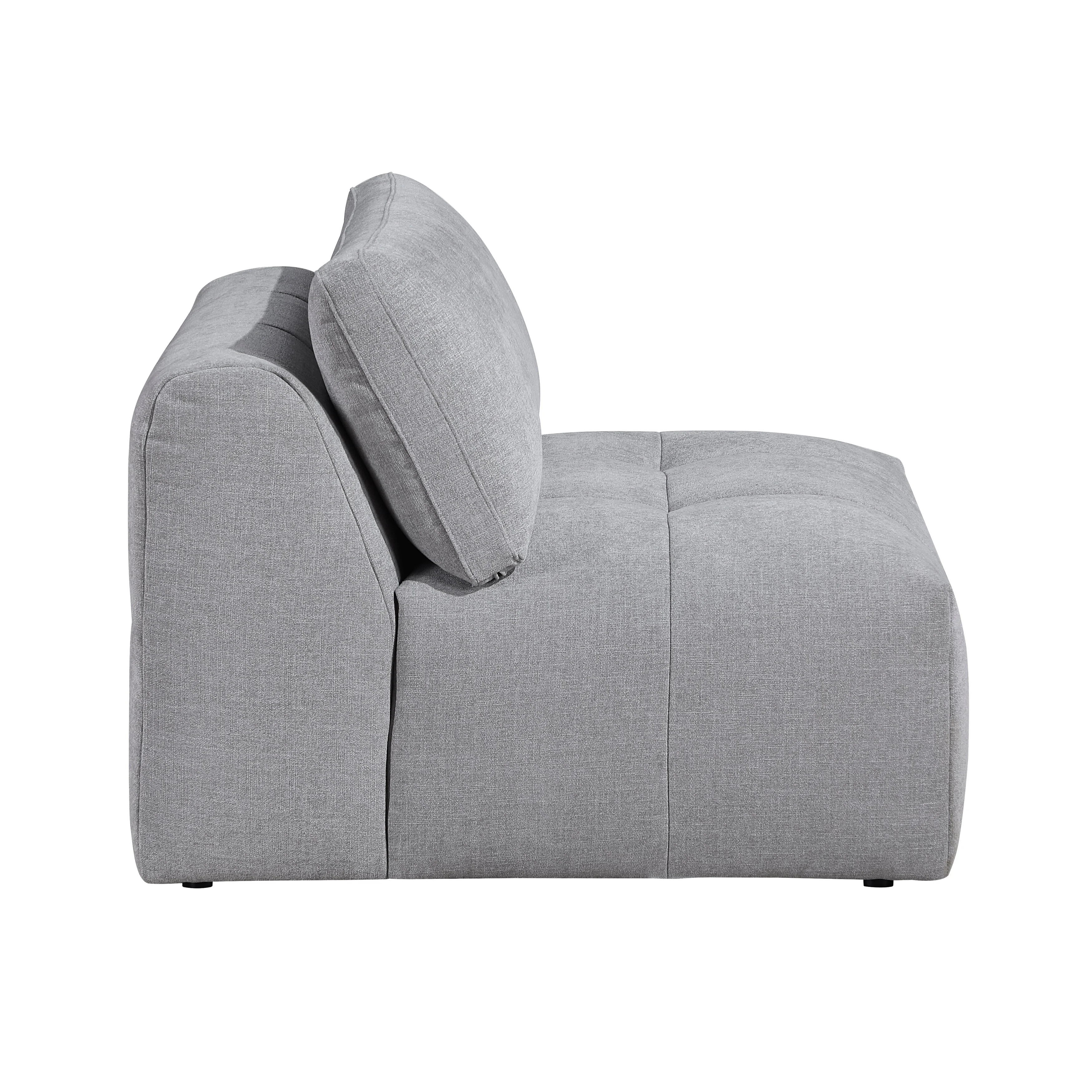 Tidal Gray 6-Piece Modular Sectional with Two Ottomans - Image 10