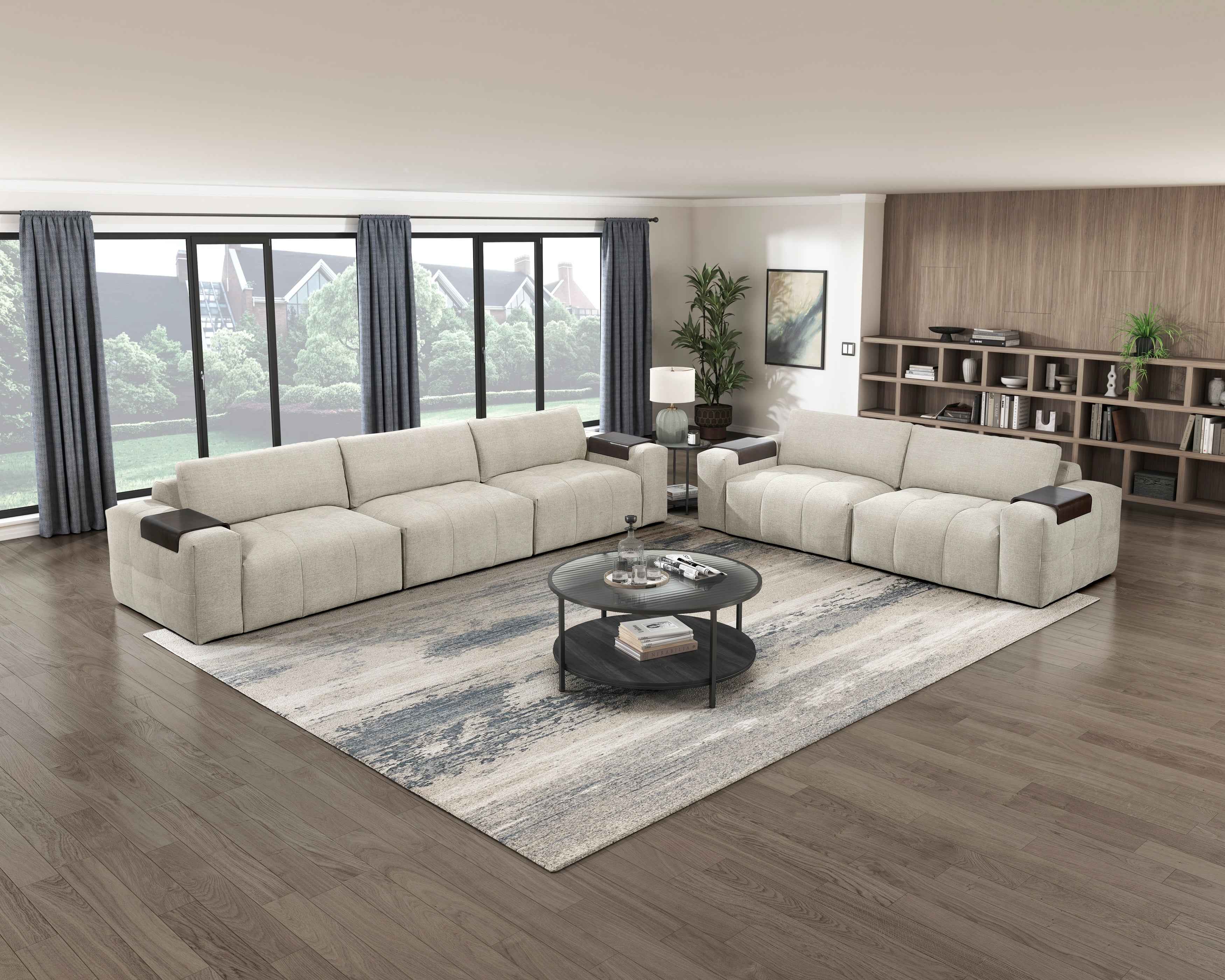 Tidal Taupe Modular Loveseat - Image 10