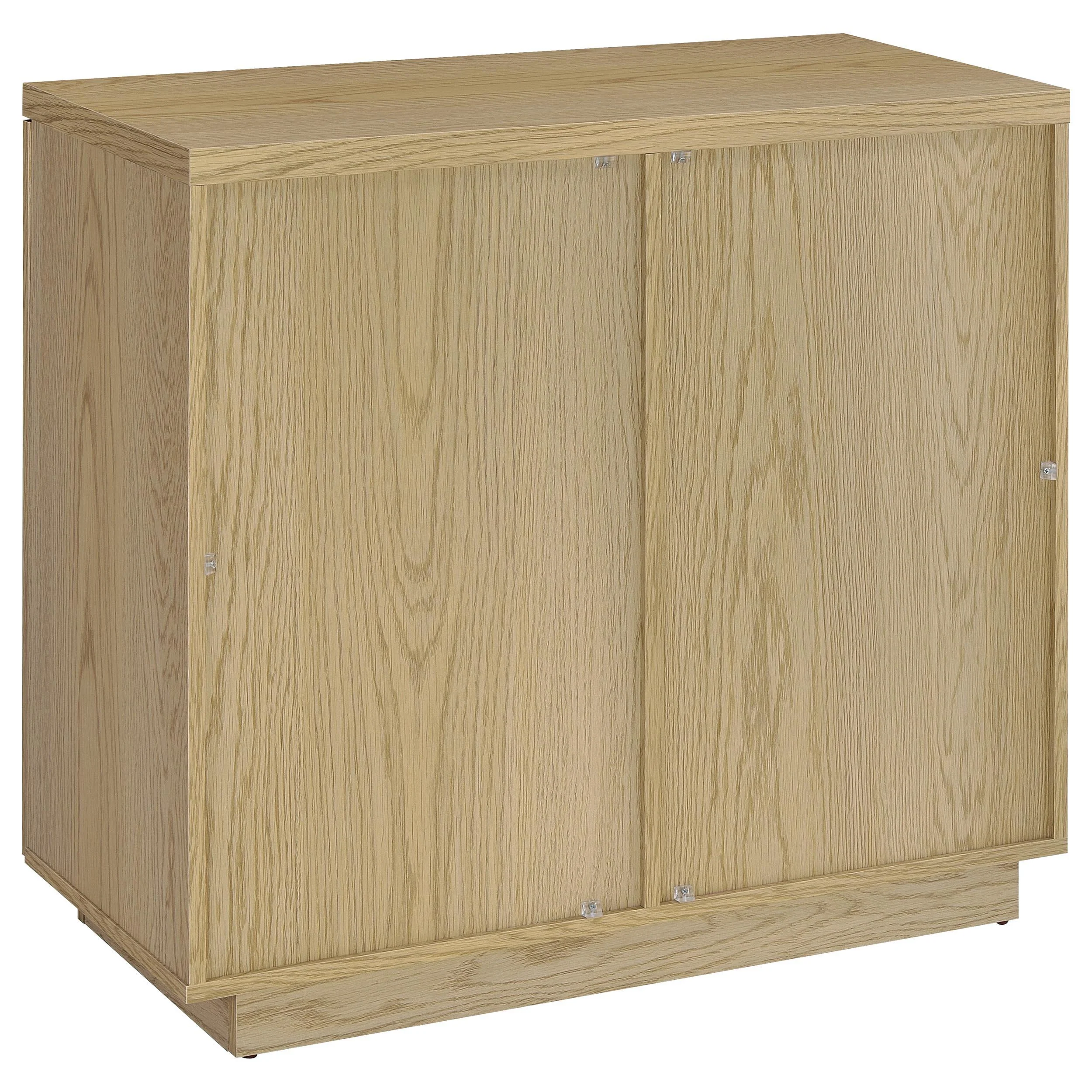 Tilbury Light Oak 2-Door Glass Front Accent Display Cabinet - Image 6