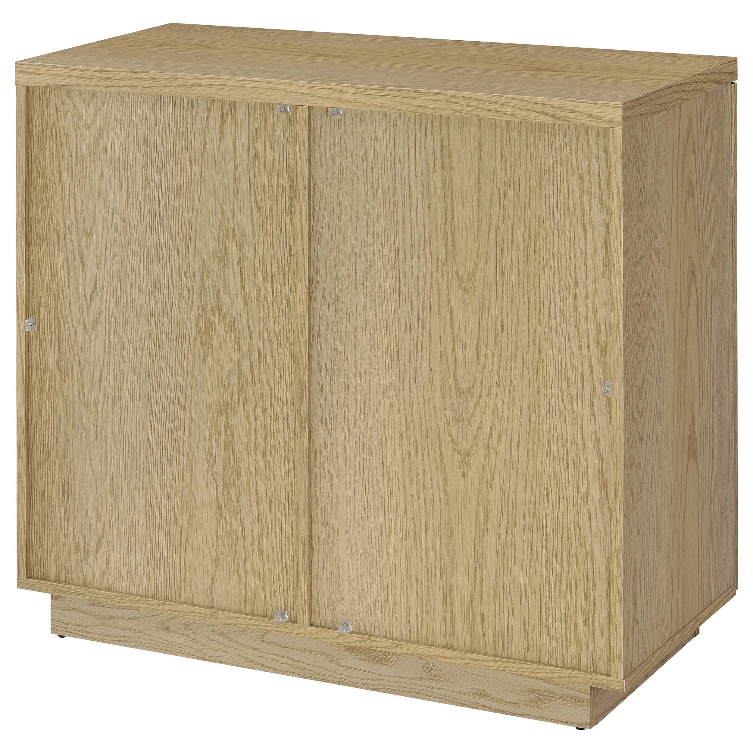 Tilbury Light Oak 2-Door Glass Front Accent Display Cabinet - Image 7