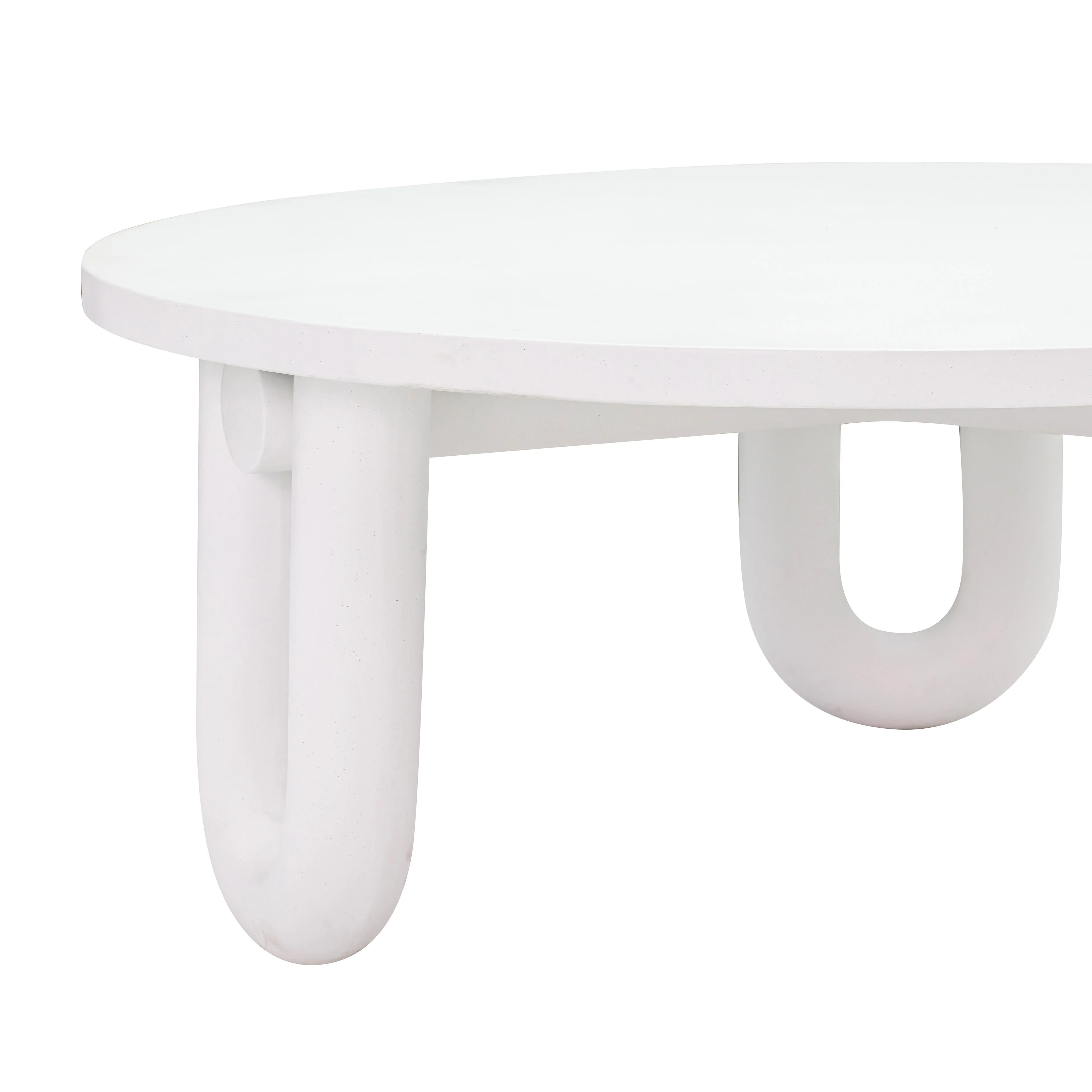 Tildy White Concrete Indoor / Outdoor Round Coffee Table - Image 5