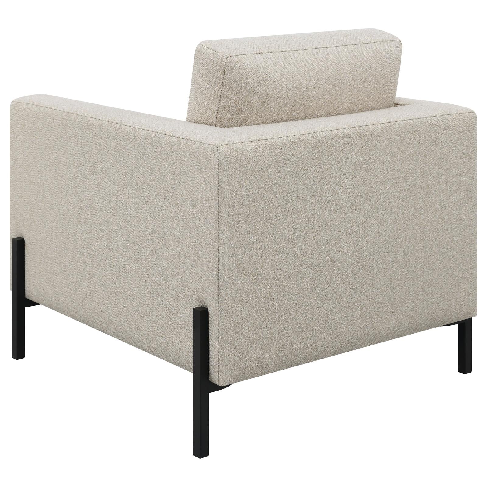Tilly Oatmeal Upholstered Track Arms Living Room Set - Image 10