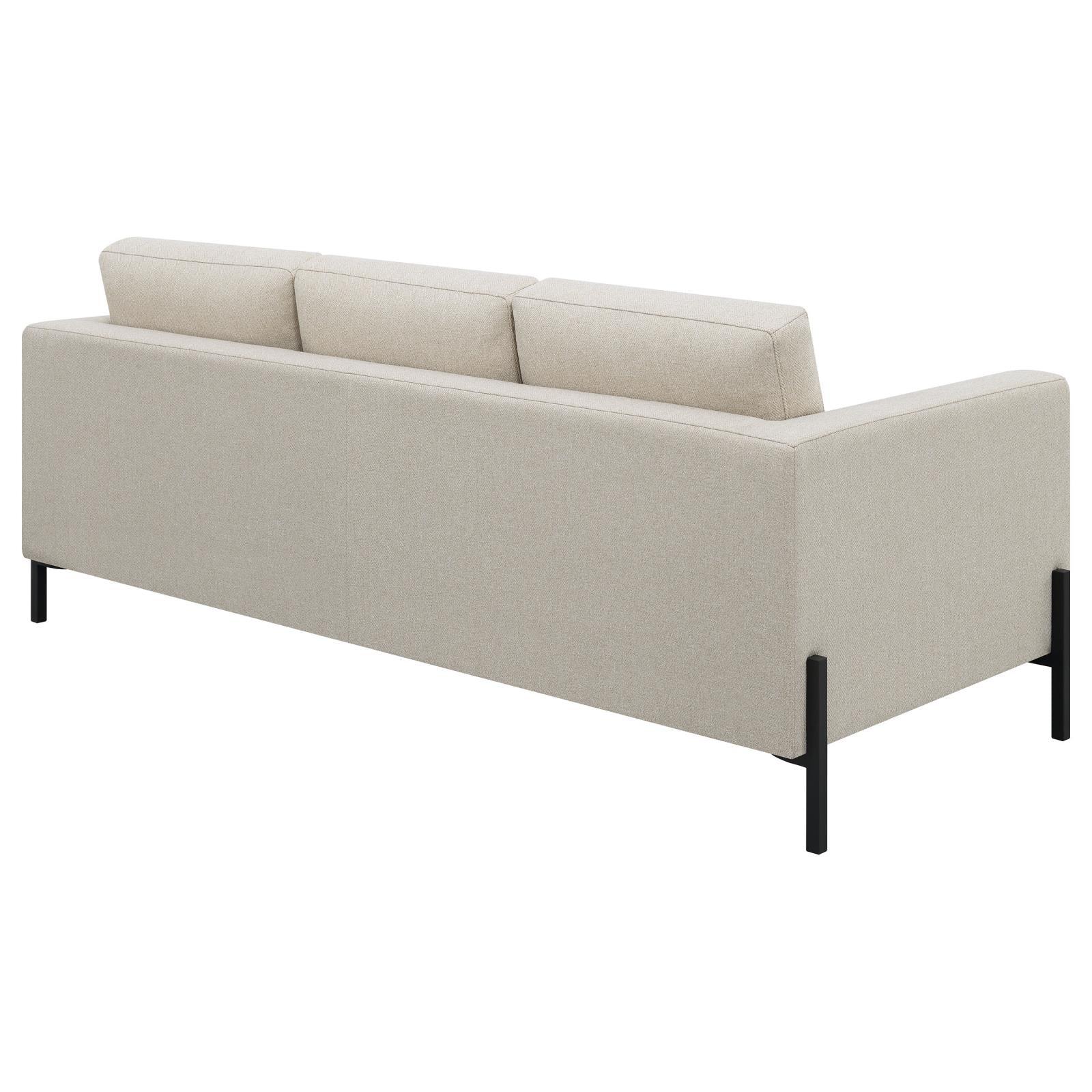 Tilly Oatmeal Upholstered Track Arms Sofa - Image 7
