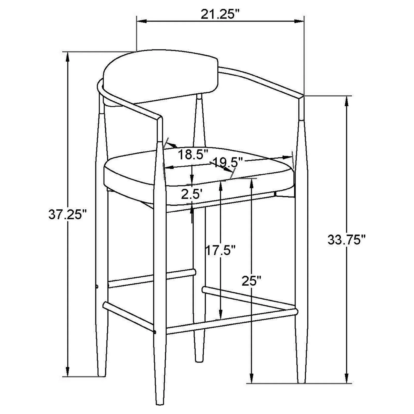 Tina Green Metal Counter Height Upholstered Bar Stool, Set of 2 - Image 13