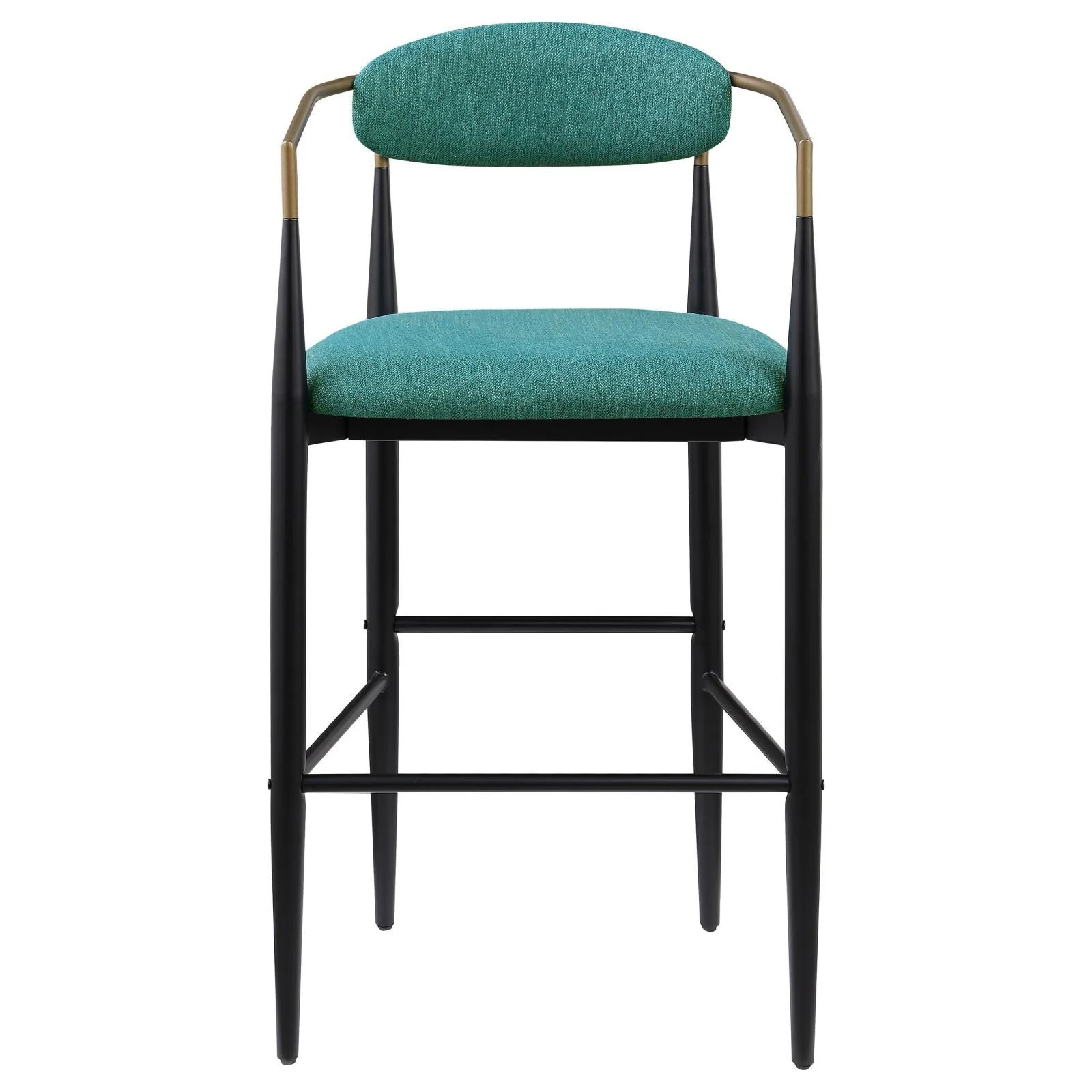 Tina Green Metal Pub Height Upholstered Bar Stool, Set of 2 - Image 4