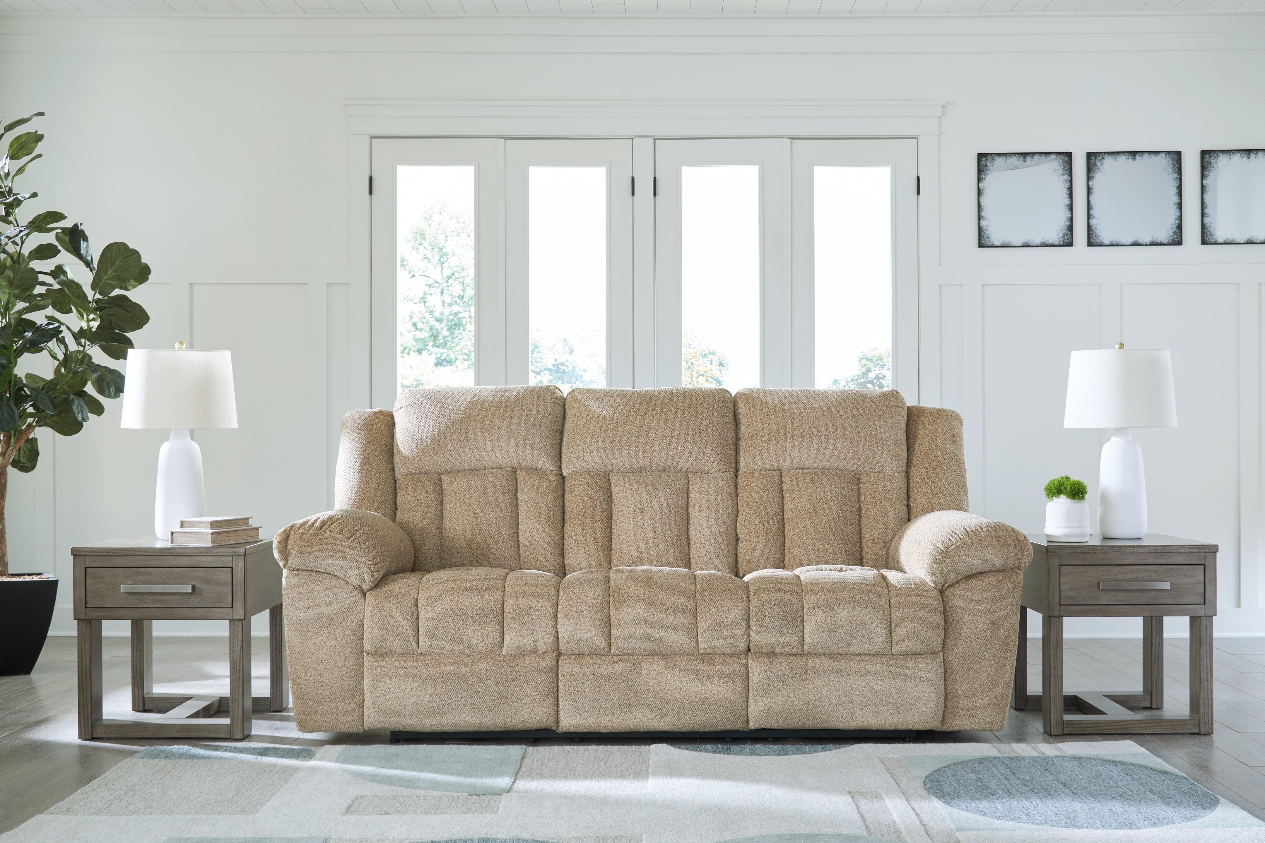 Tip-Off Wheat Dual Power Reclining Sofa