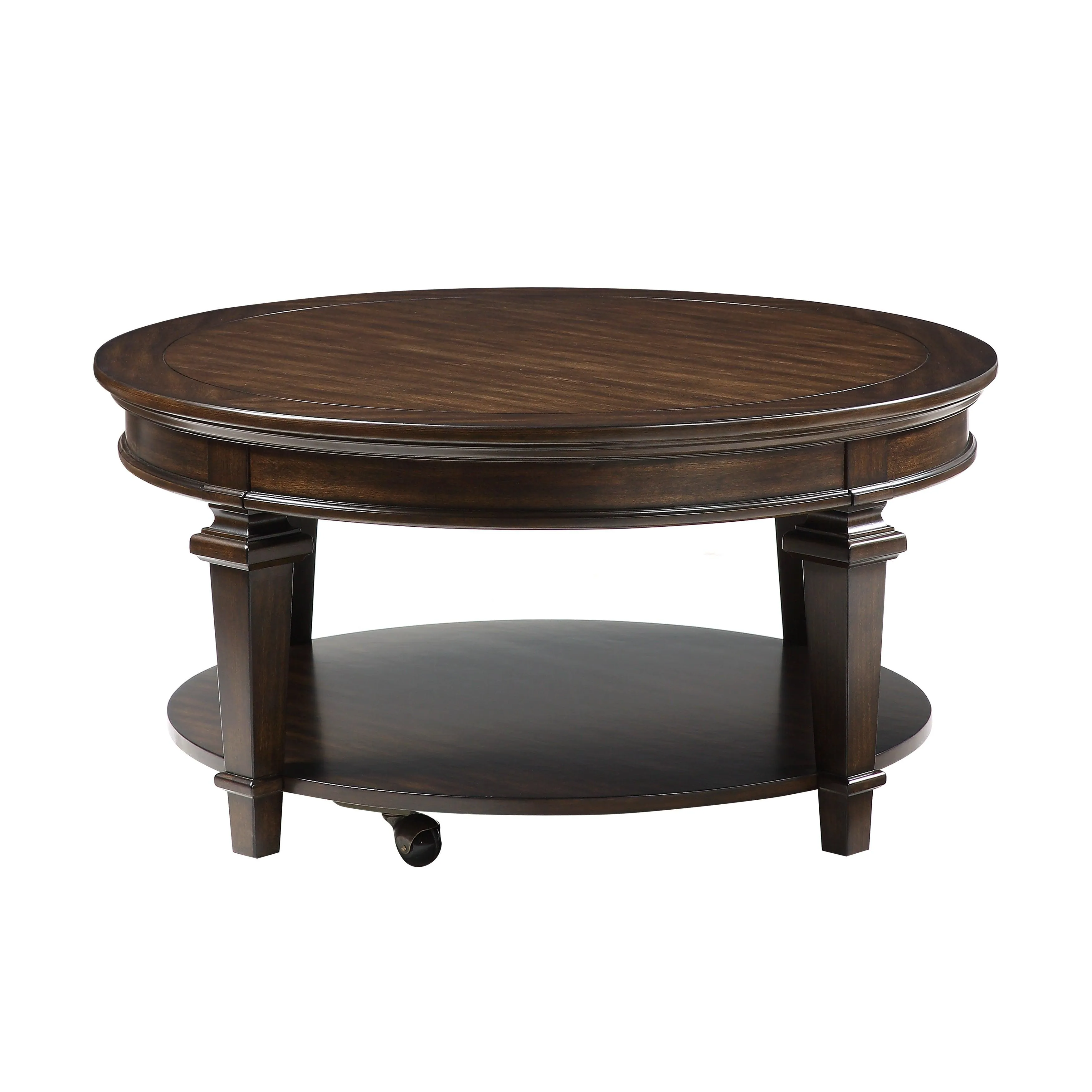 Tobias Espresso Round Cocktail Table - Image 4