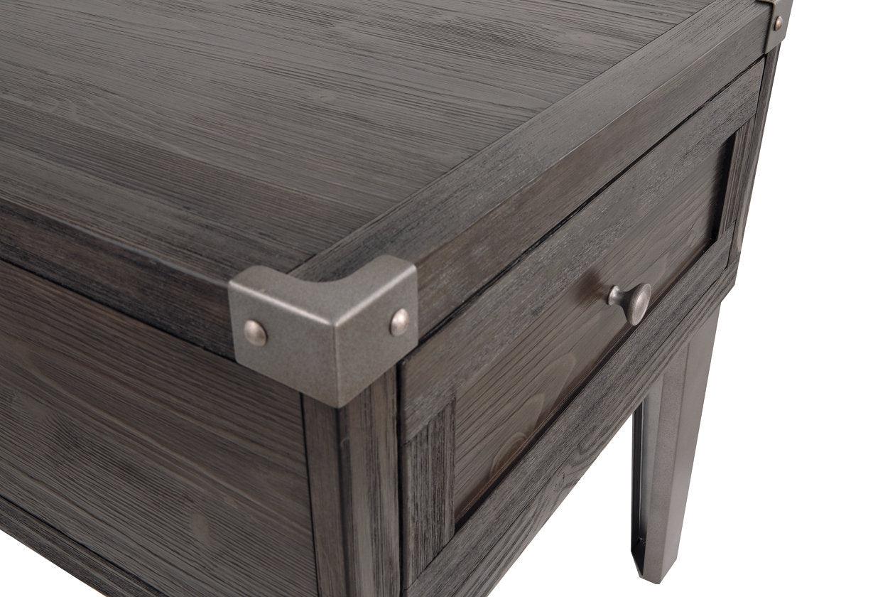 Todoe Dark Gray End Table with USB Ports & Outlets - Image 10
