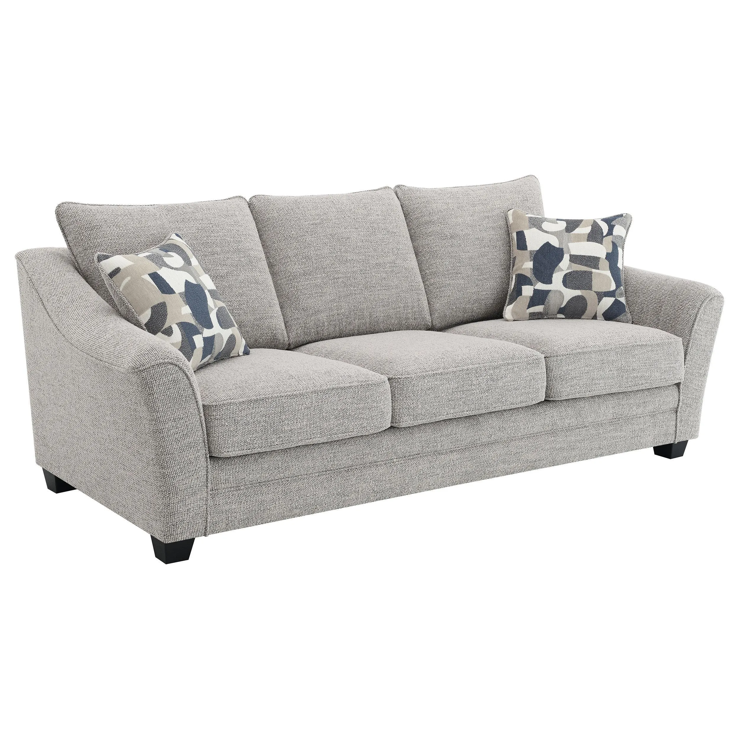 Tomkins Light Gray 3-piece Boucle Upholstered Sofa Set - Image 3