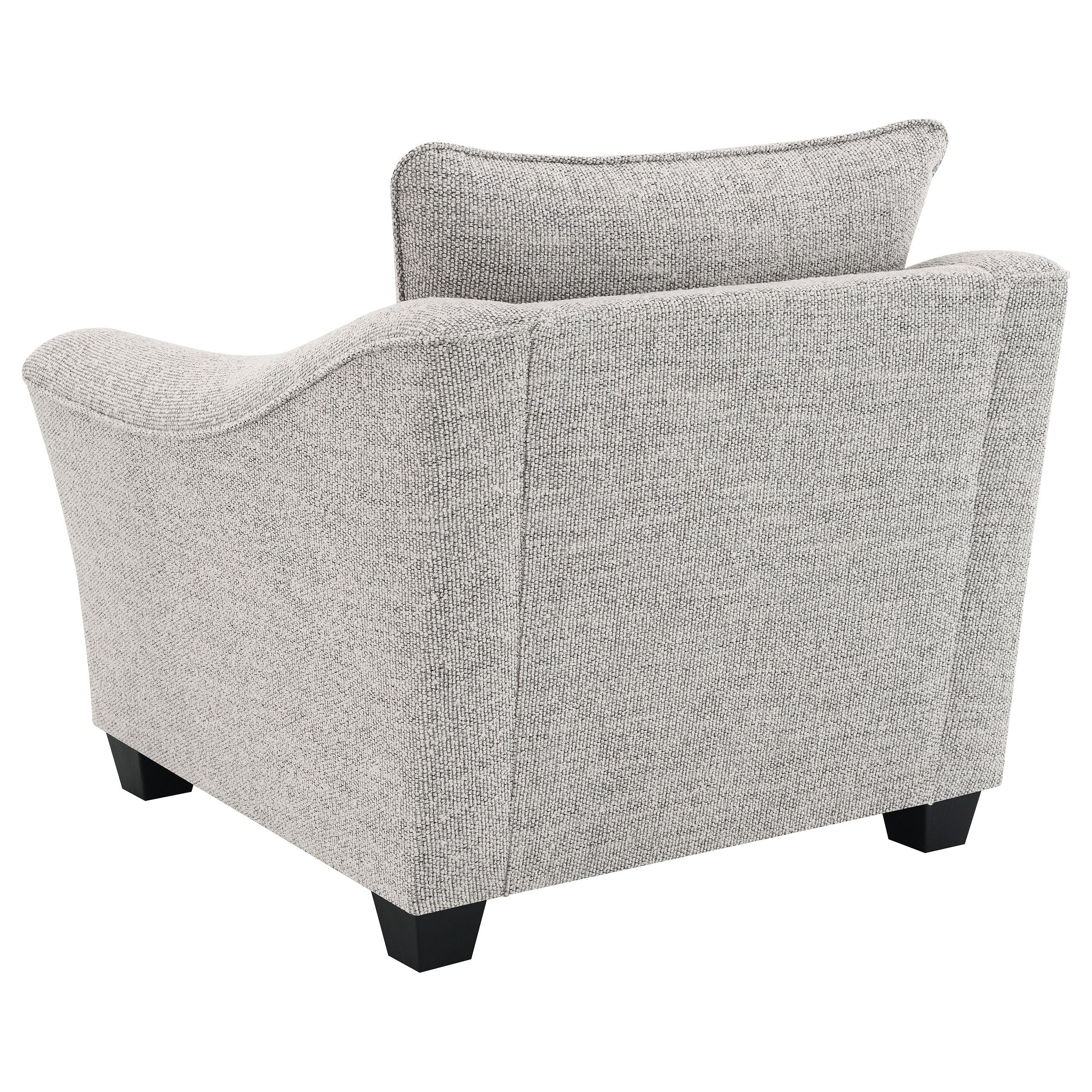 Tomkins Light Gray Boucle Upholstered Living Room Set - Image 12
