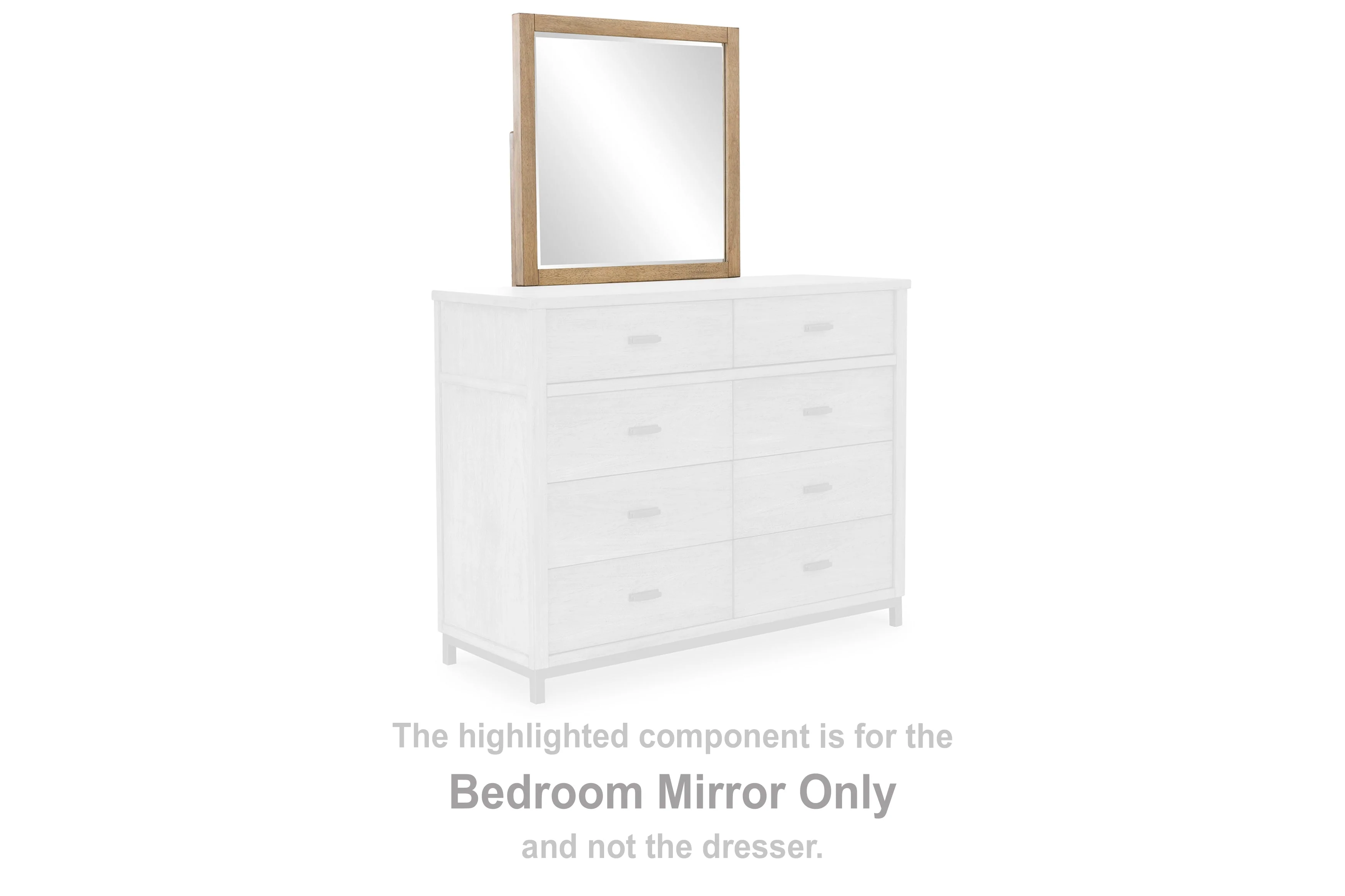 Tomtyn Light Brown Bedroom Mirror - Image 3
