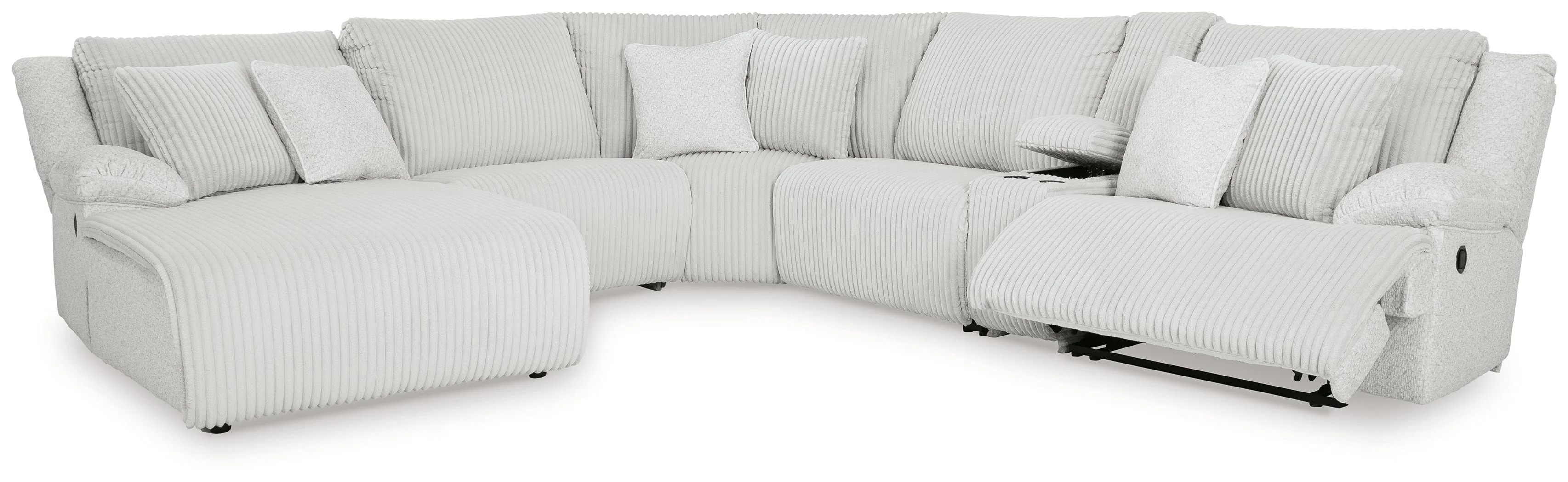Top Tier Alloy 6-Piece Manual Reclining Modular Sectional with LAF Chaise and Console - Image 3