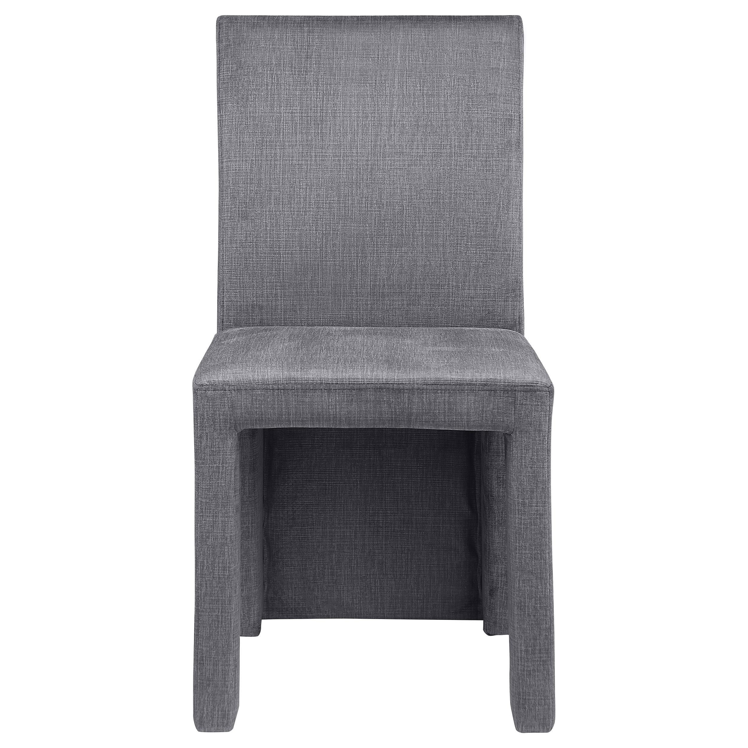 Tordera Velvet Upholstered Side Chair Grey (Set of 2) - Image 4