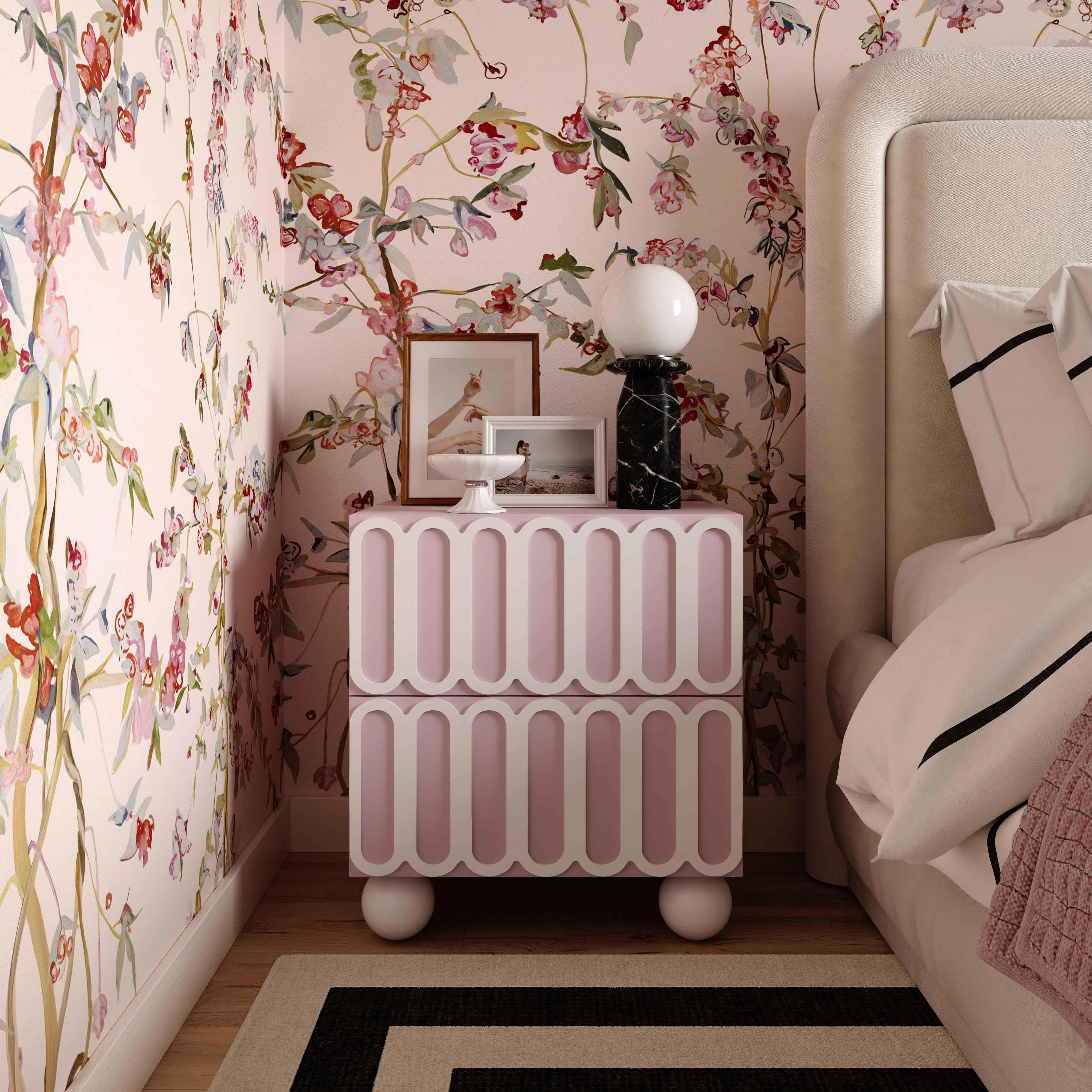 Tori Motif 2-Drawer Nightstand - Image 2