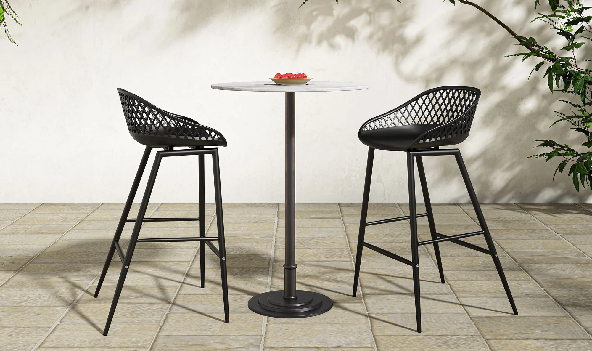 Tori Outdoor Counter Table White Marble - Image 4