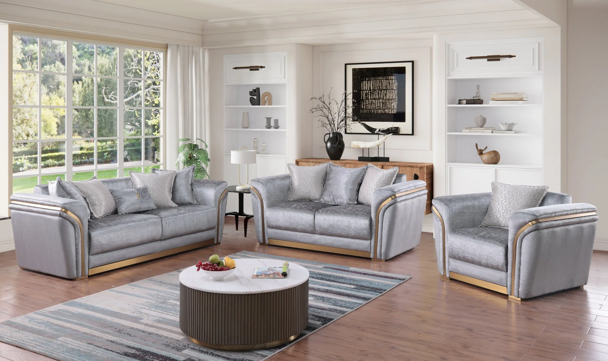 Torino Grey Living Room Set