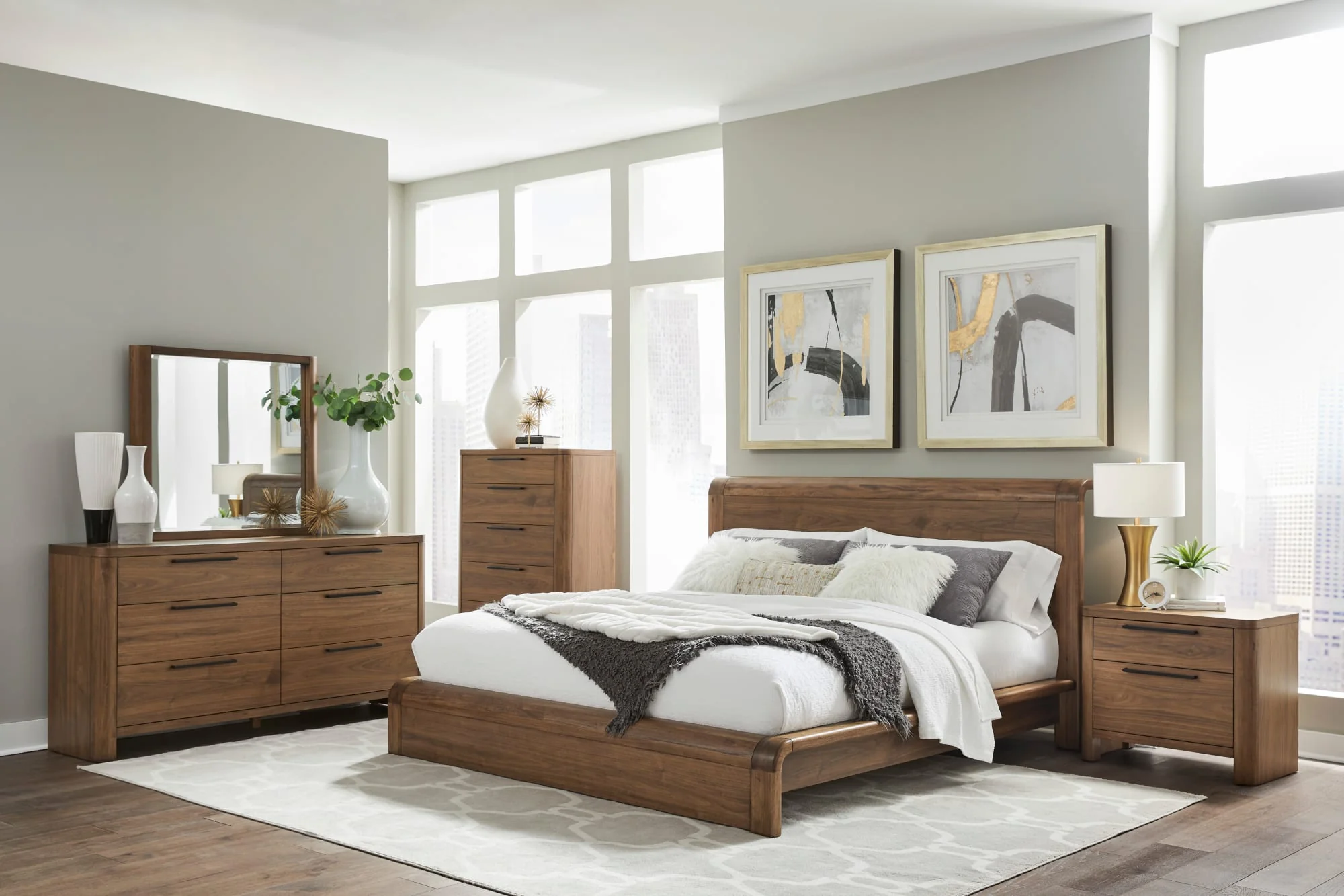 Totes English Walnut Full Platform Bed - Image 8
