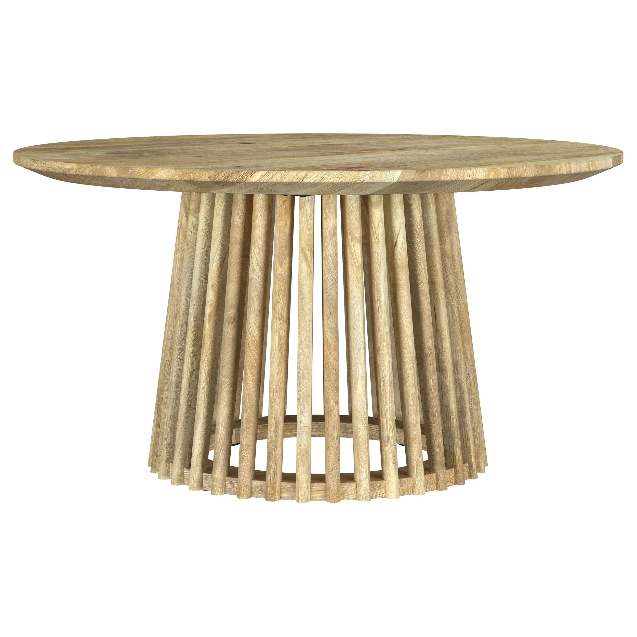 Touhy Natural Mango 2-Piece Round Coffee and End Table Set - Image 5