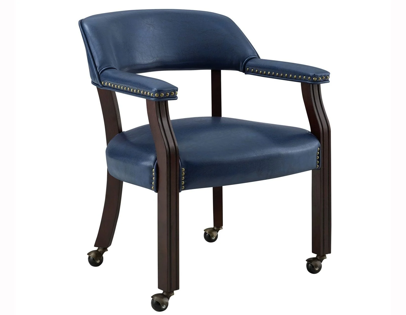 Tournament Arm Chair w/Casters, Navy - Image 2