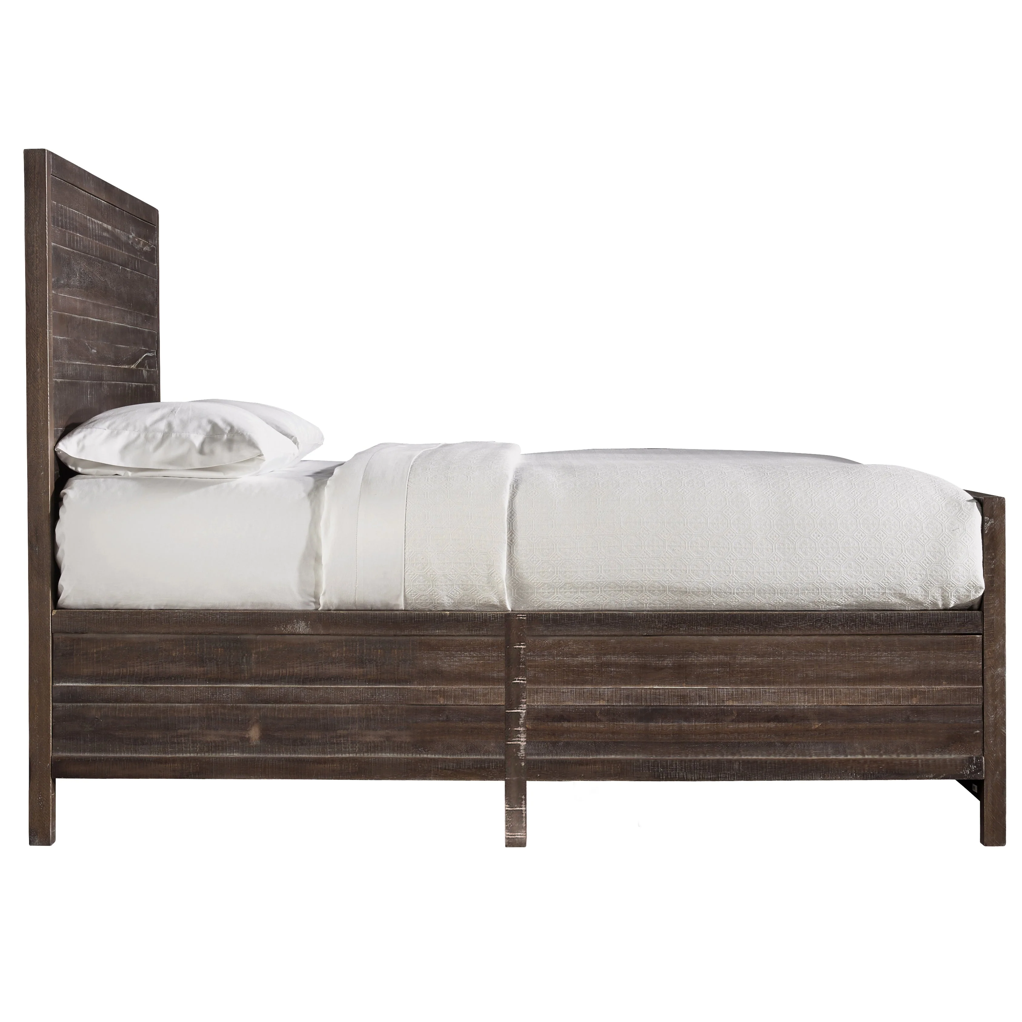 Townsend Solid Wood Eastern King Panel Bed in Java - Image 6