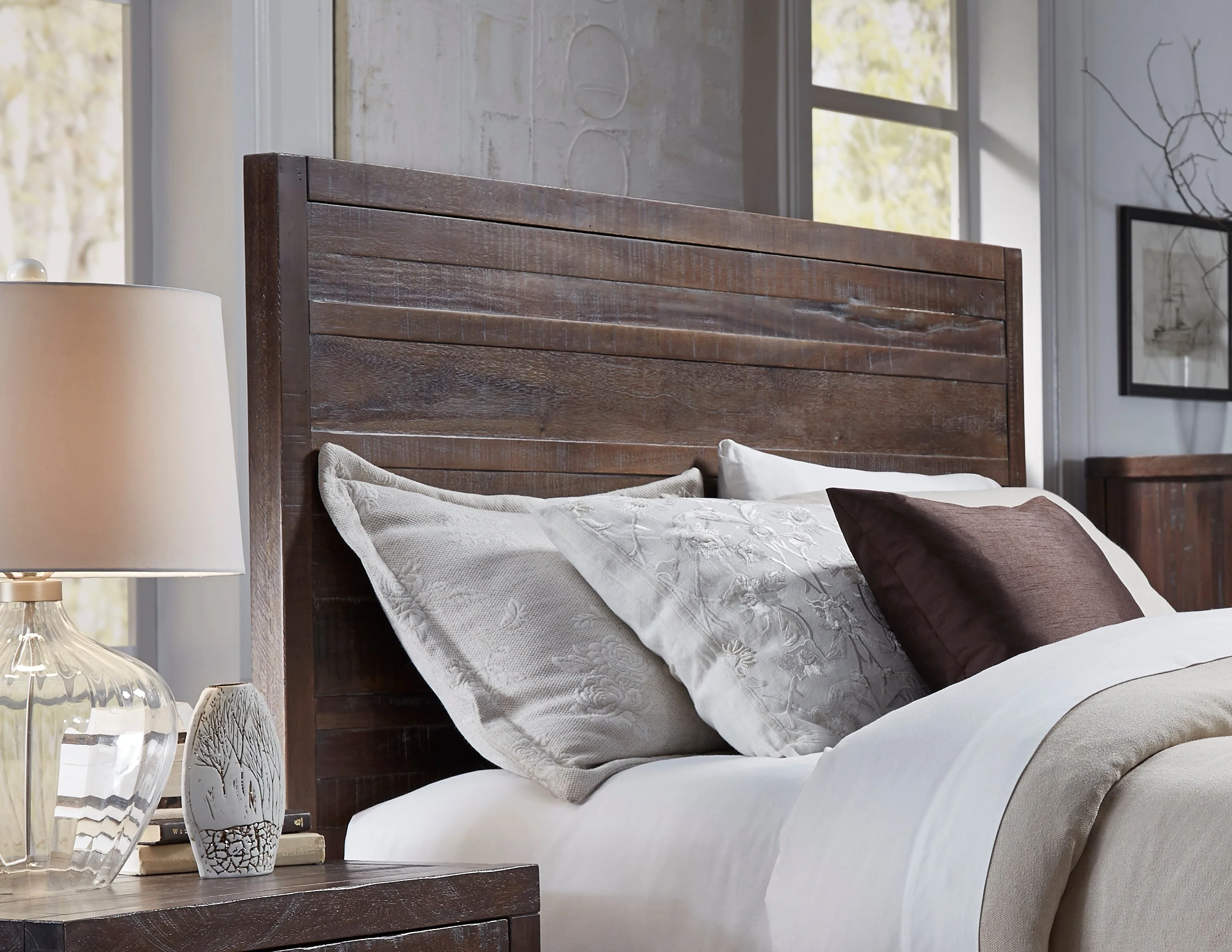 Townsend Solid Wood Eastern King Storage Bed in Java - Image 4