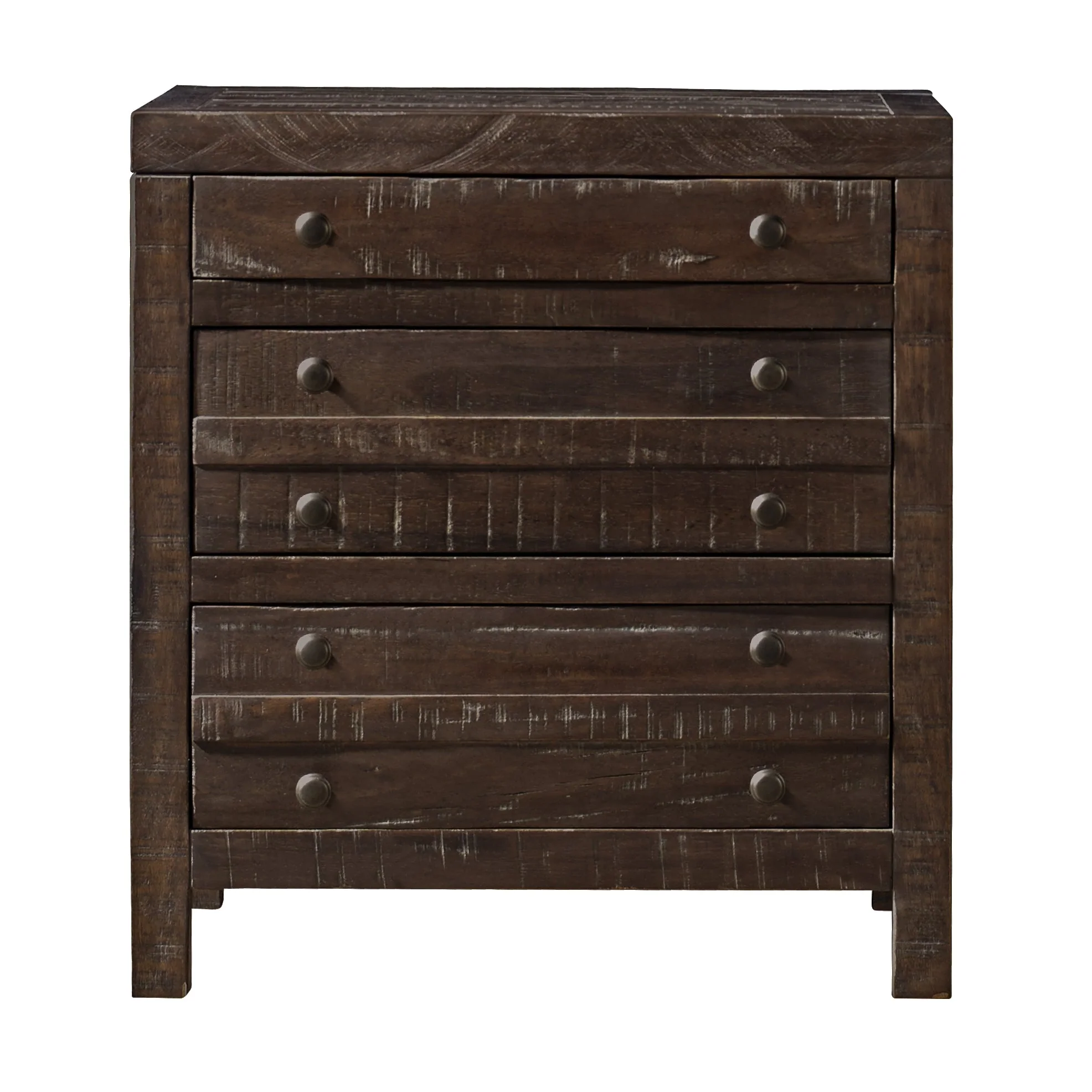 Townsend Three Drawer Solid Wood Nightstand in Java - Image 3