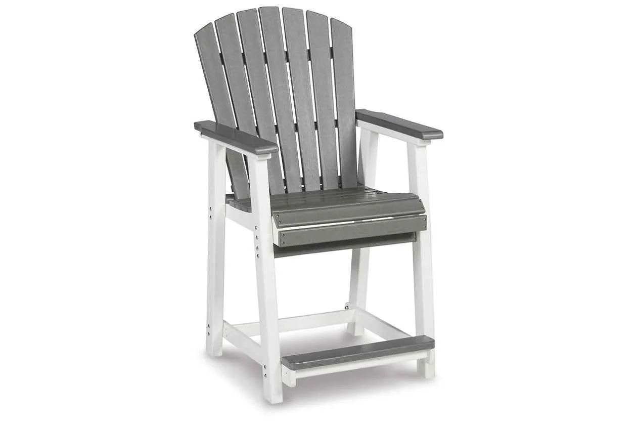 Transville Gray/White Outdoor Counter Height Barstool - Image 4