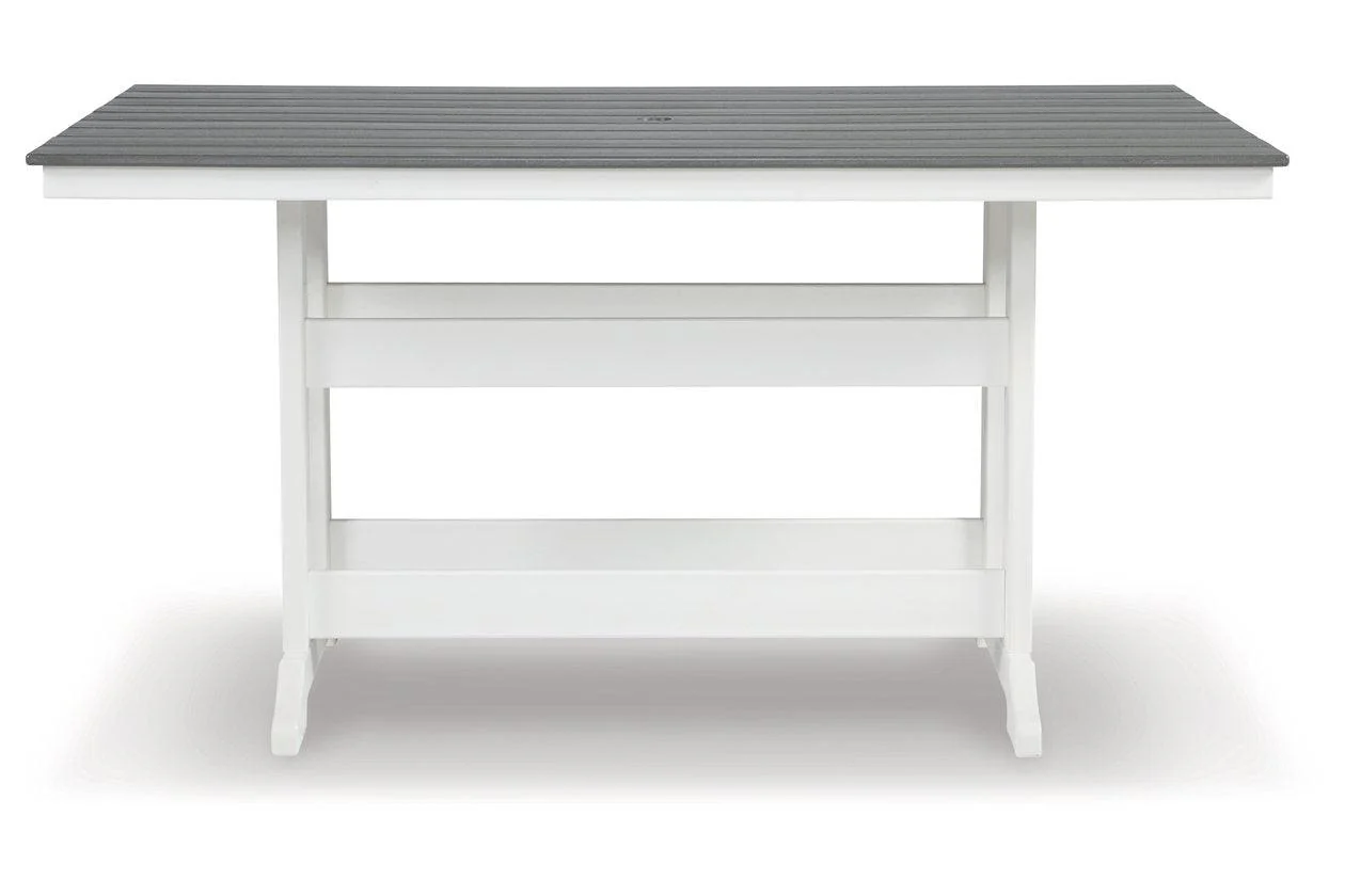 Transville Gray/White Outdoor Counter Height Dining Table - Image 2
