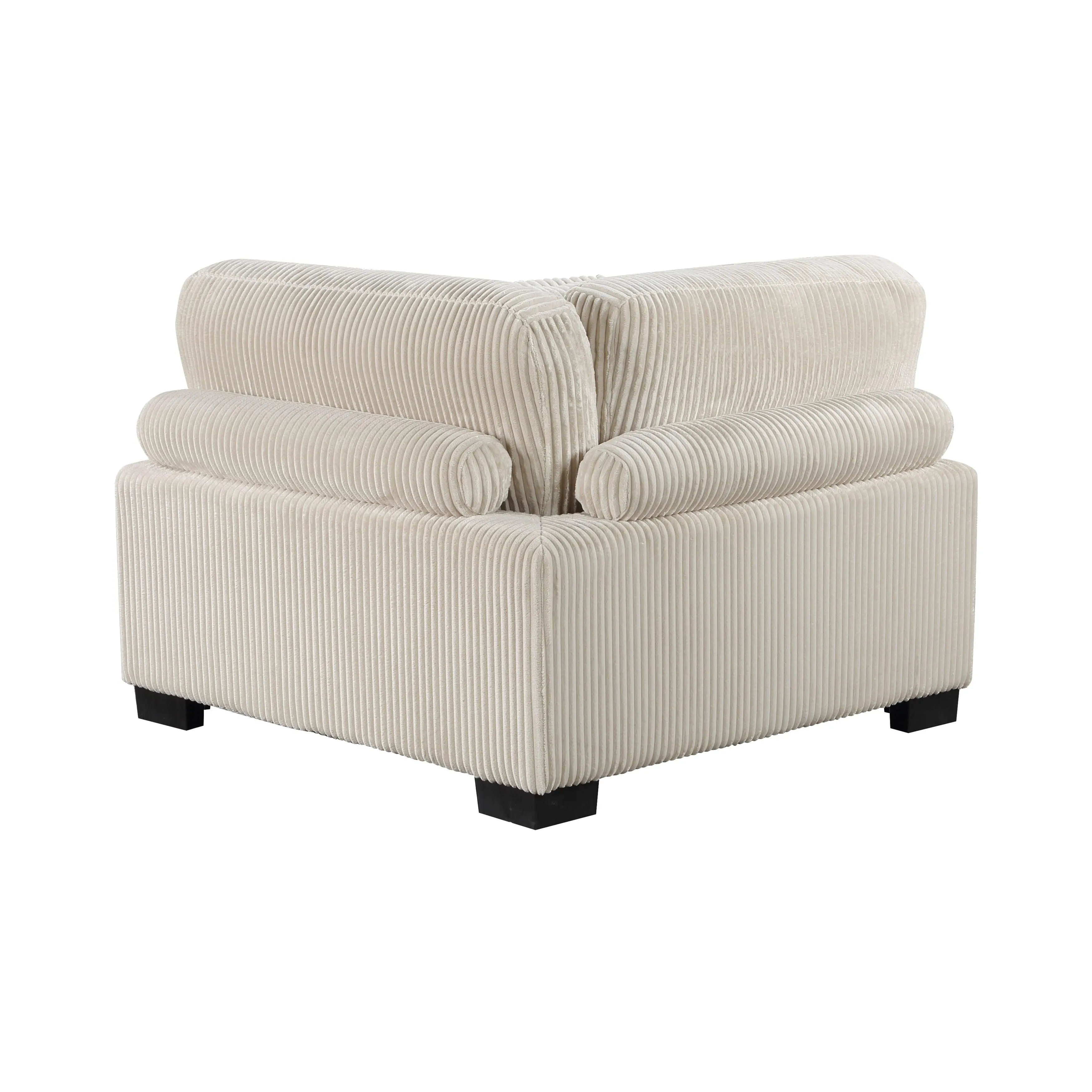 Traverse Beige Corduroy 5-Piece Modular Sectional - Image 11