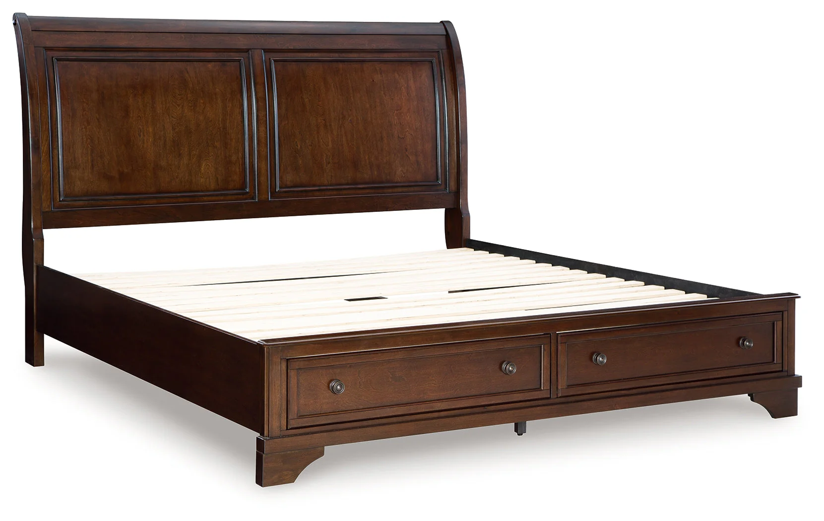 Trellington Brown King Sleigh Storage Bed - Image 4