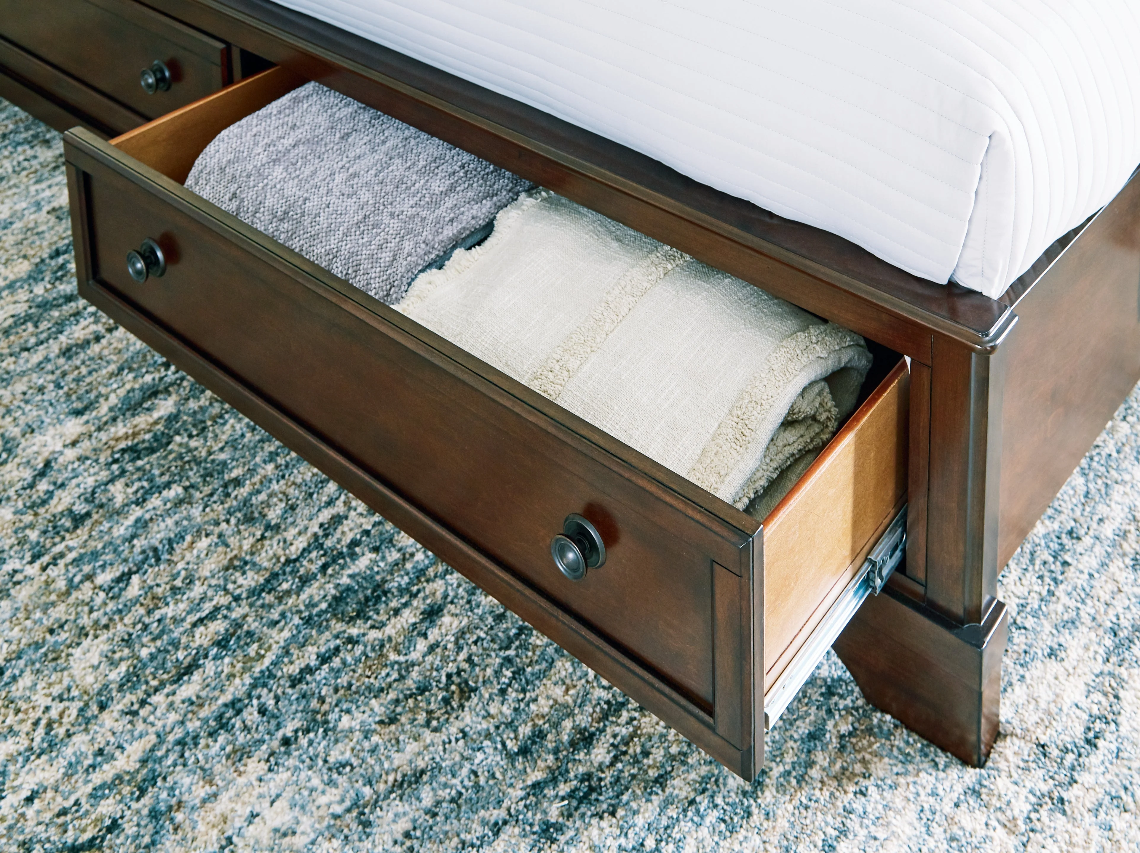 Trellington Brown King Sleigh Storage Bed - Image 7